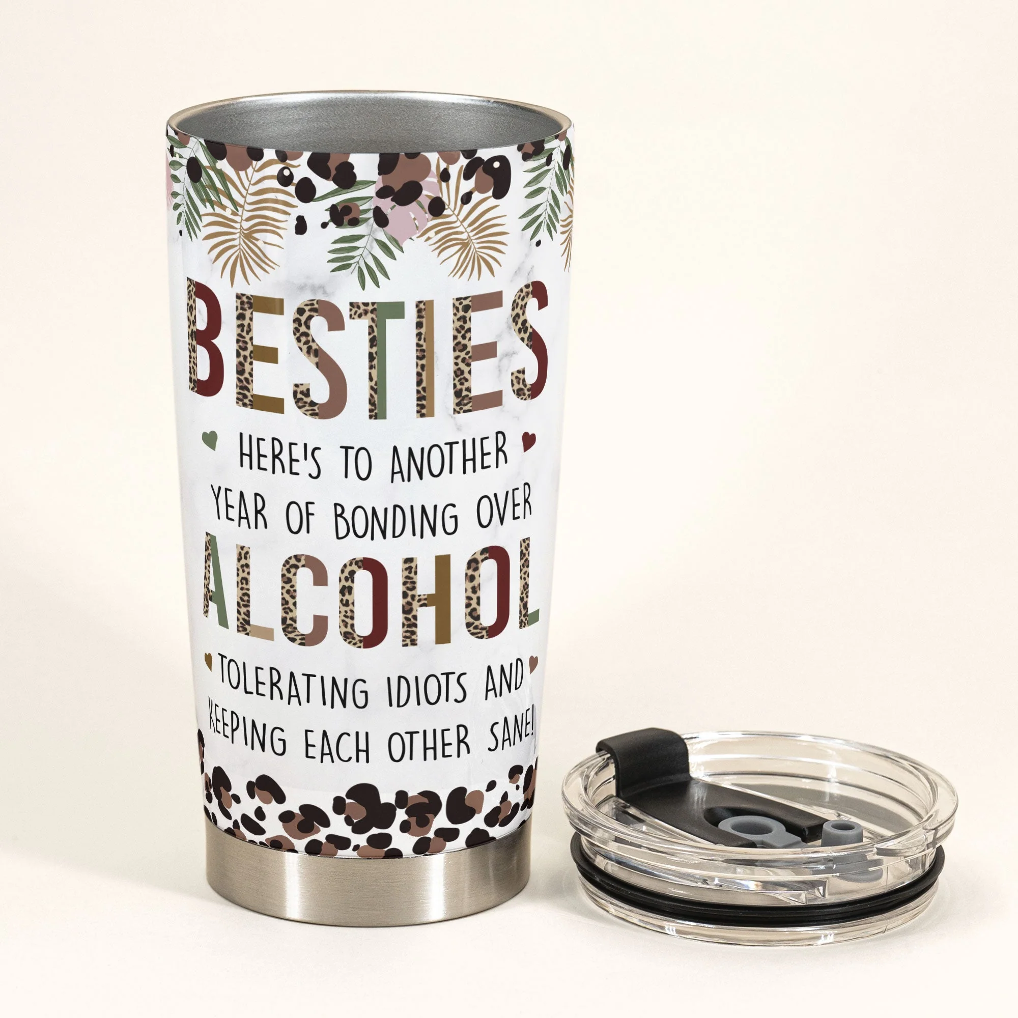 Besties Forever We Wish A Mufuka Would - Personalized Tumbler Cup - Friendship Christmas Gift For Besties, Sisters, Sistas - Image 3