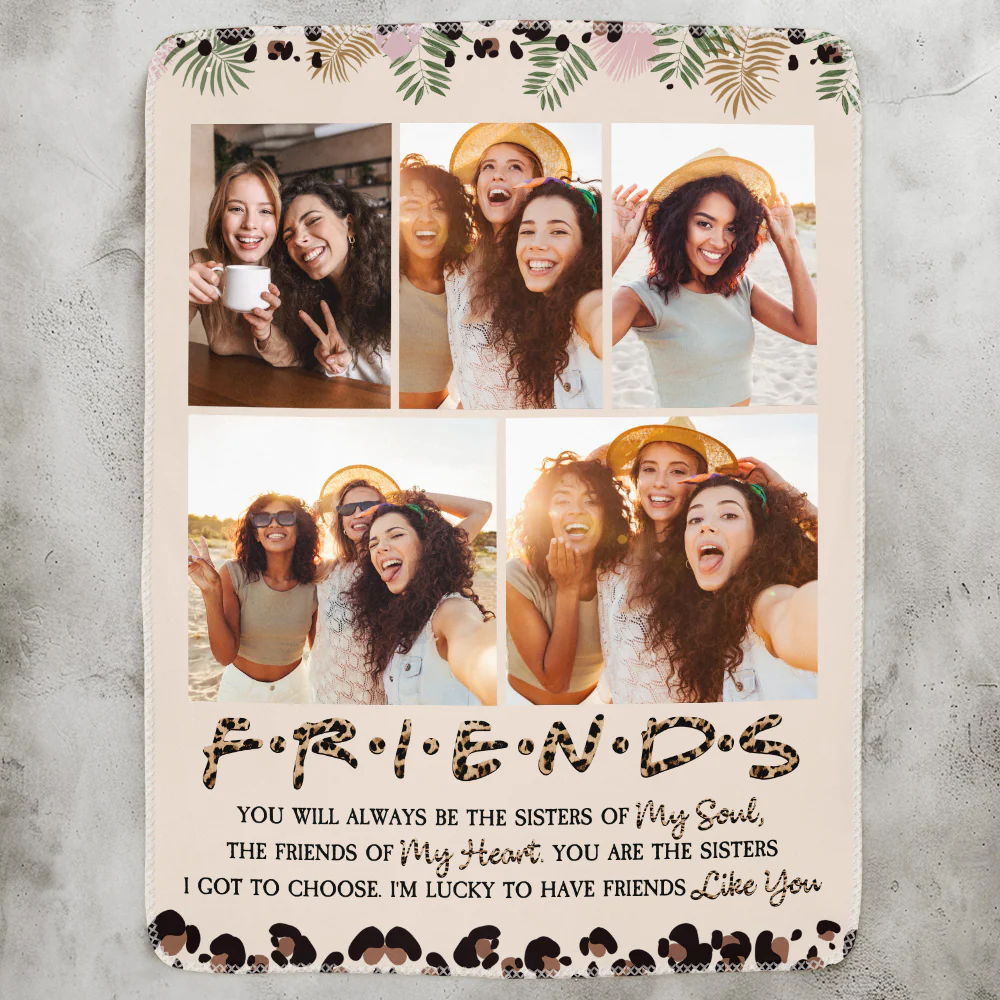 Besties Friends You Will Always Be The Sister Of My Soul - Personalized Photo Blanket - Image 2