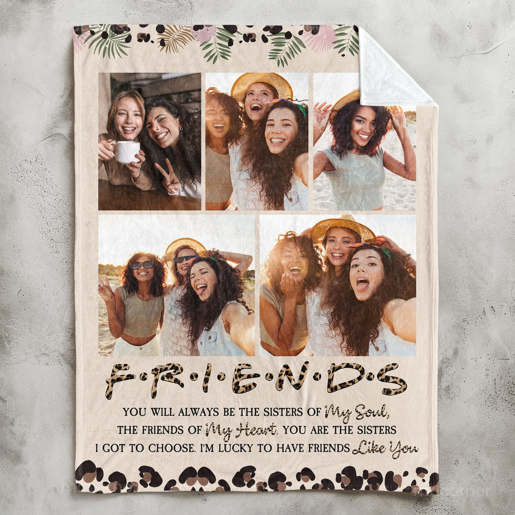 Besties Friends You Will Always Be The Sister Of My Soul - Personalized Photo Blanket - Image 4