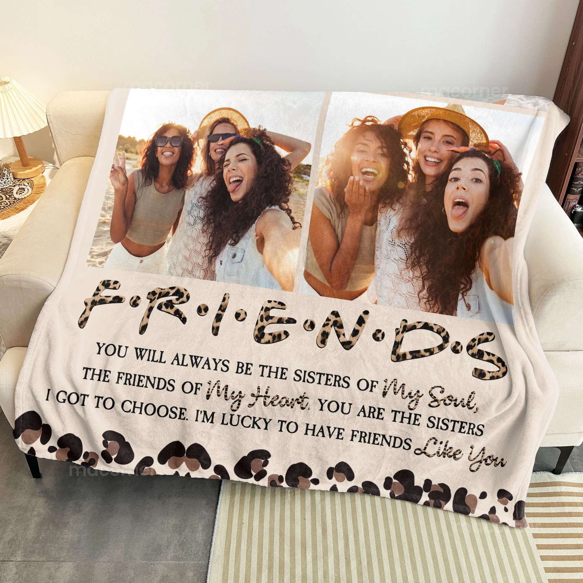 Besties Friends You Will Always Be The Sister Of My Soul - Personalized Photo Blanket - Image 7