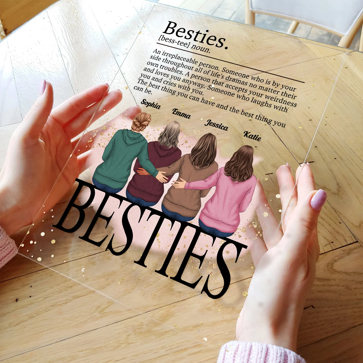 Besties Sisters Definition - Personalized Acrylic Plaque - Image 3