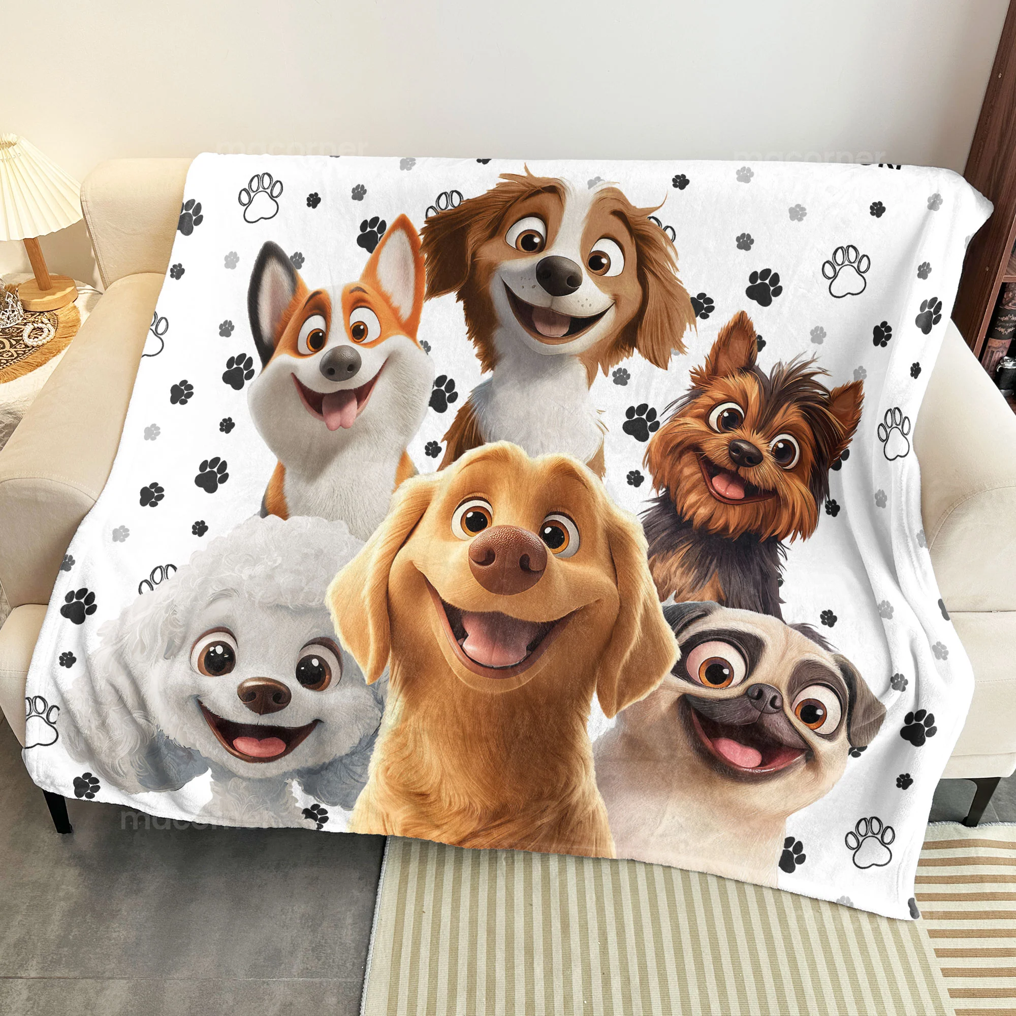 Better With Dogs - Personalized Blanket - Image 5