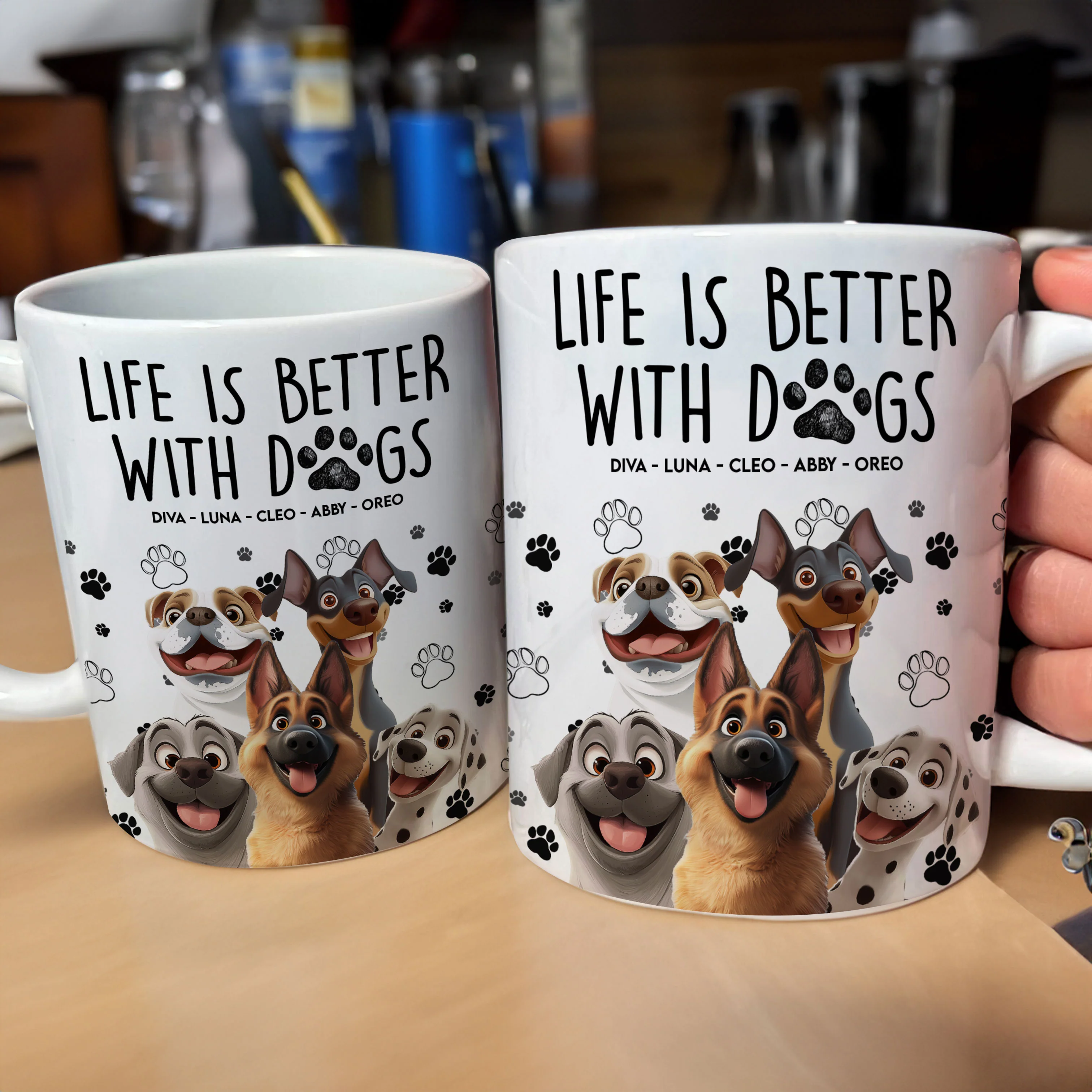 Better With My Dogs - Personalized Mug - Image 3