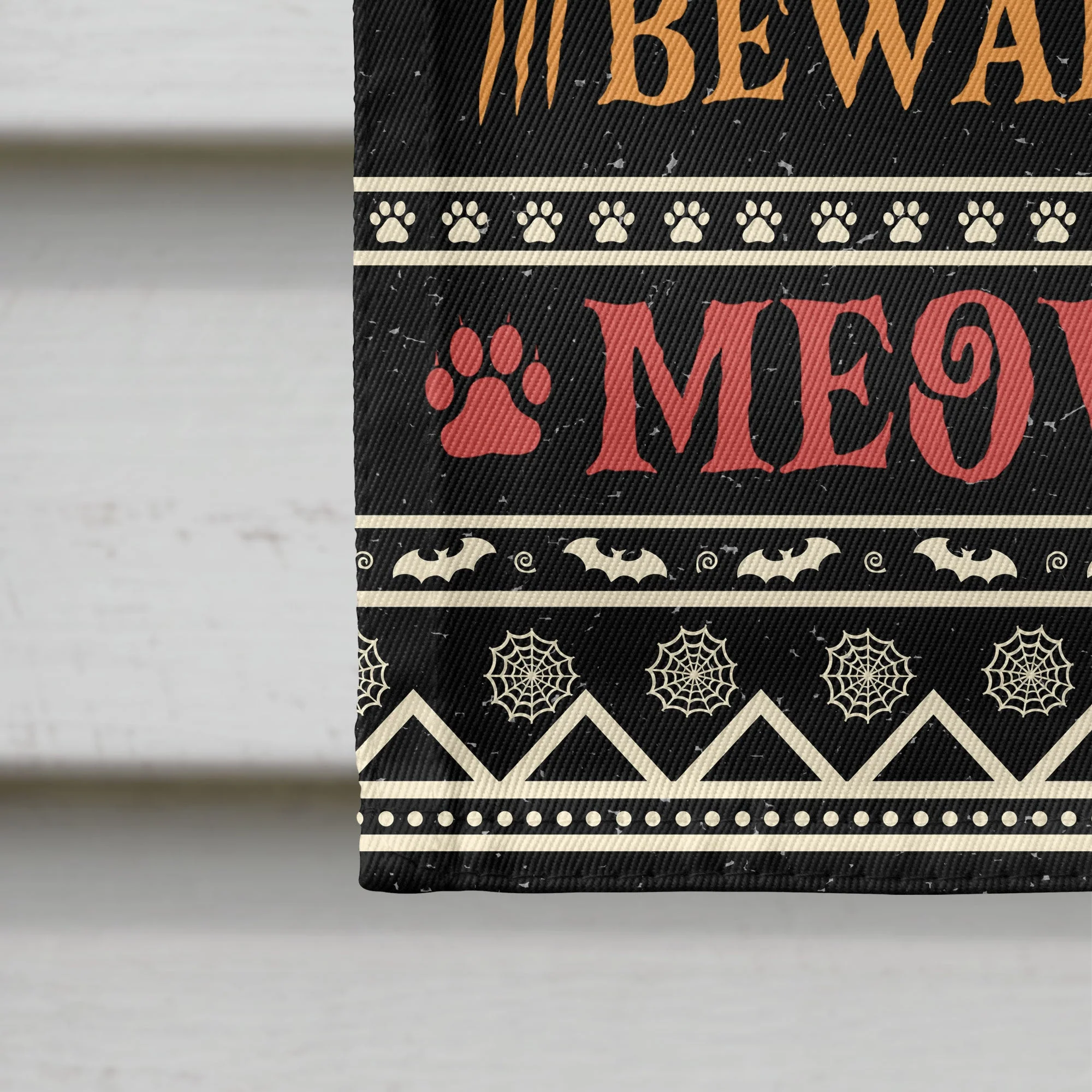 Beware Of Little Meownsters Happy Halloween- Personalized Flag - Image 4