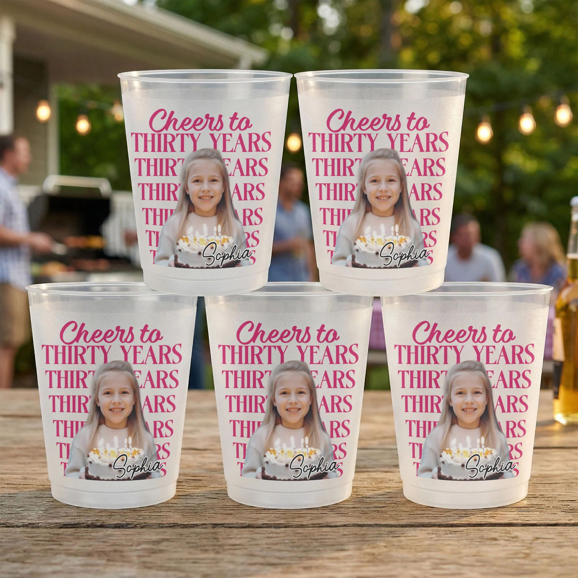 Birth Cheers Custom Photo - Personalized Cups - Image 2