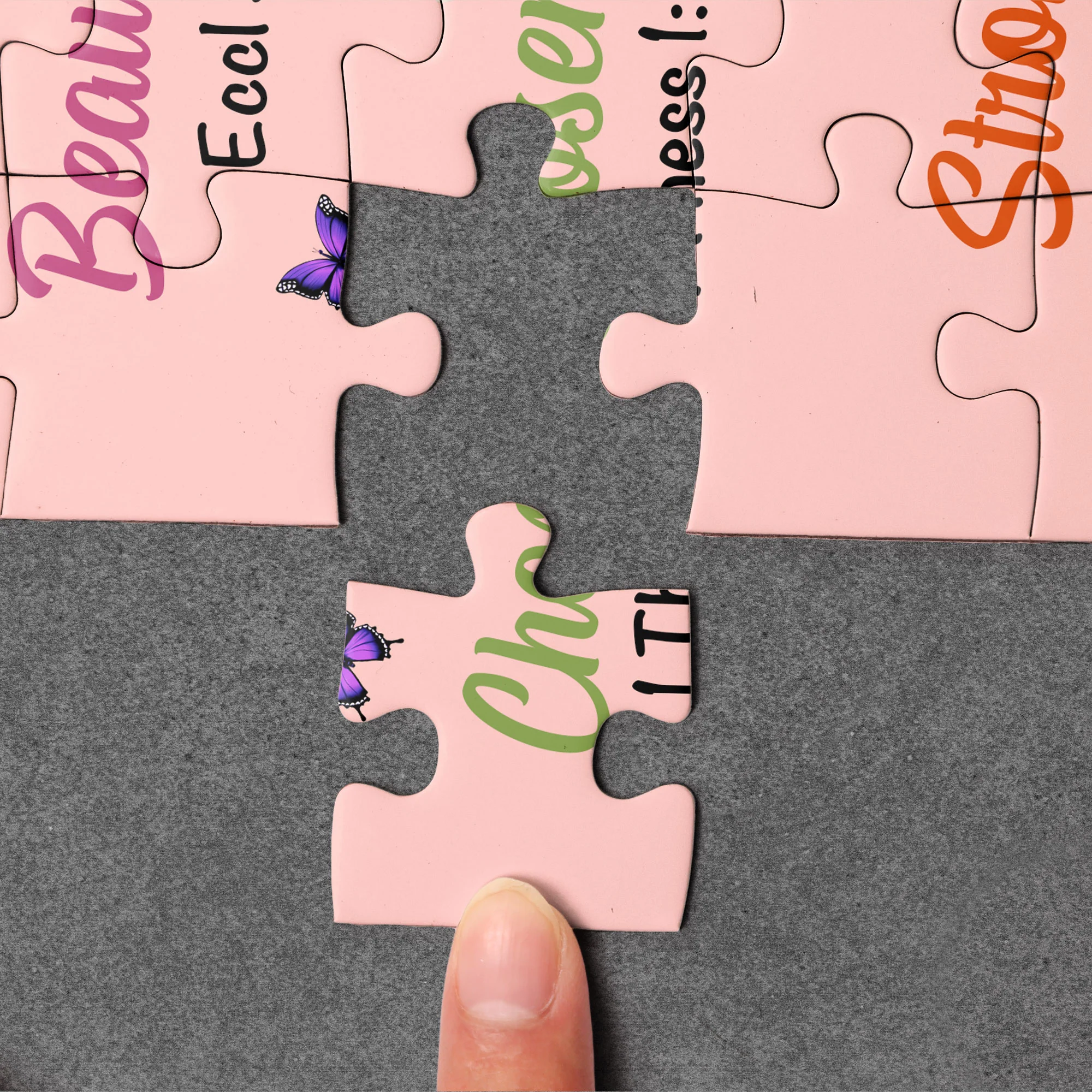 Birth Flower God Says I Am - Personalized Jigsaw Puzzle - Image 3