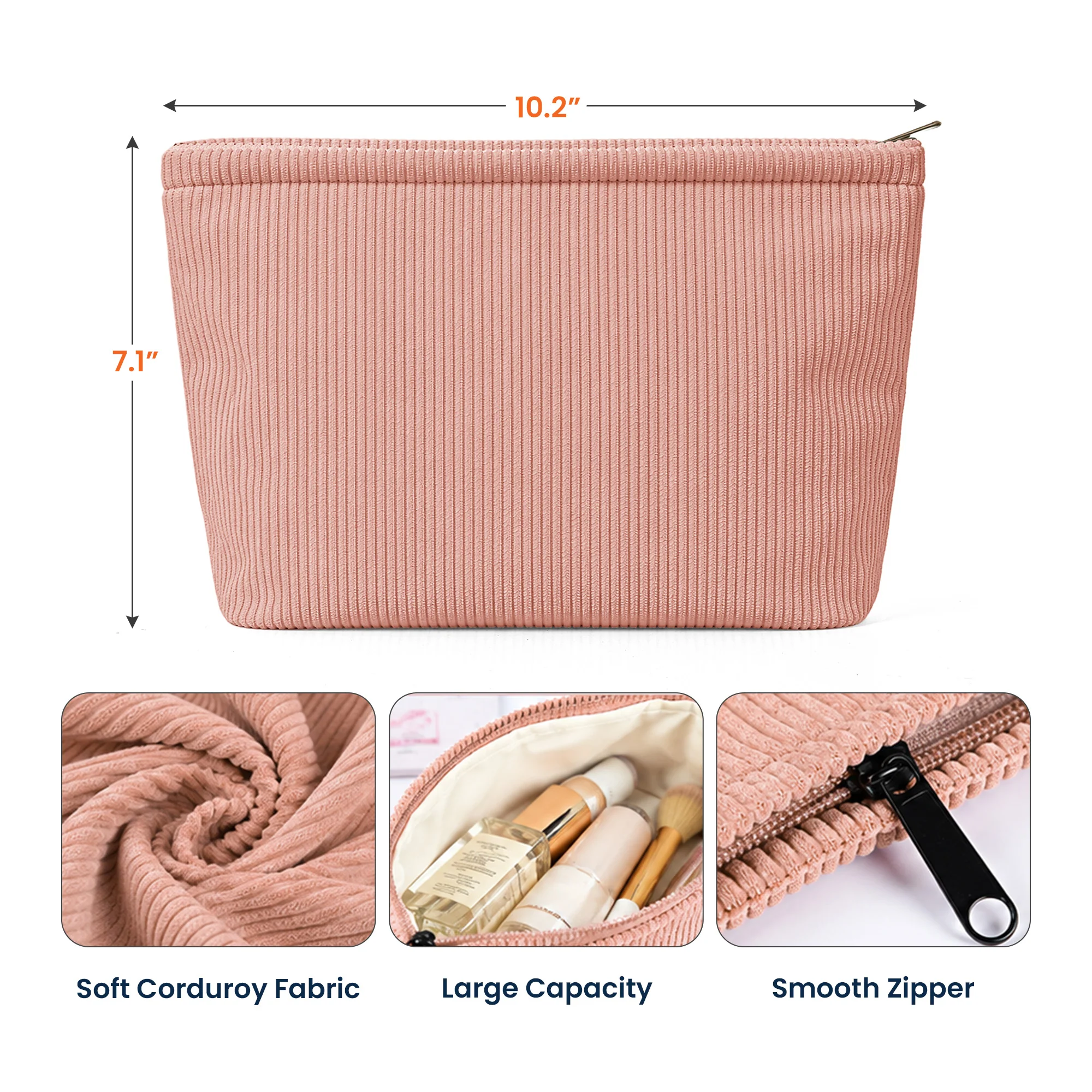 Birth Flower God Says I Am - Personalized Makeup Bag - Image 7