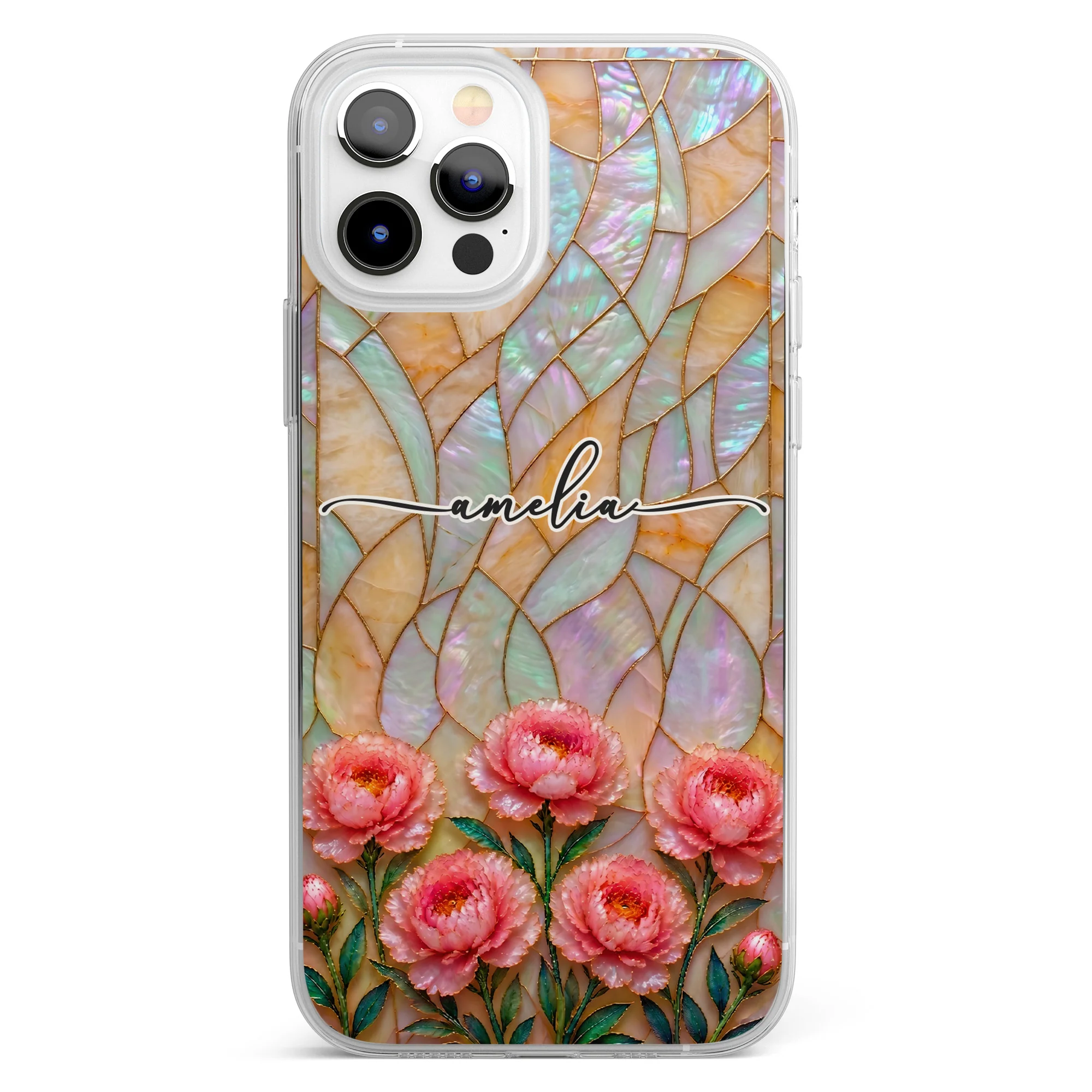 Birth Flower Mother Of Pearl Exchange Gifts For Women - Personalized Phone Case