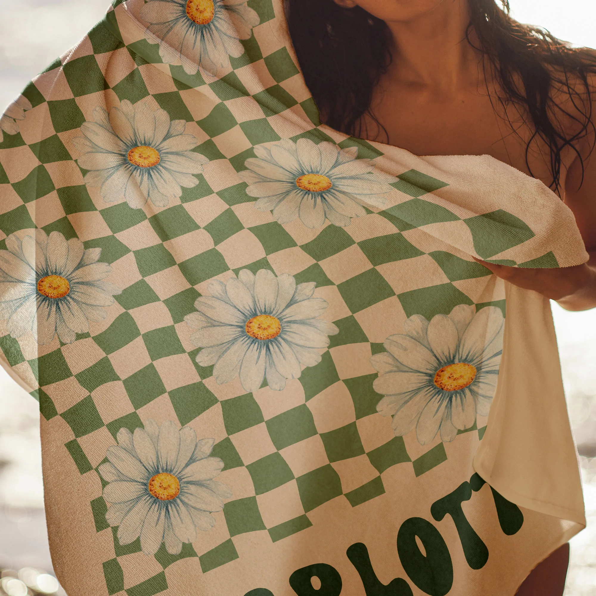 Birth Flower - Personalized Quick-Dry Beach Towel - Image 7