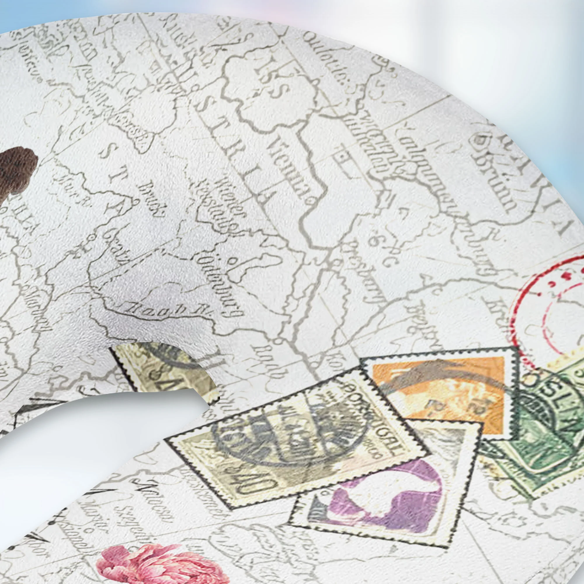 Birth Flower Self Gift - Personalized U-Shaped Travel Neck Pillow - Image 3