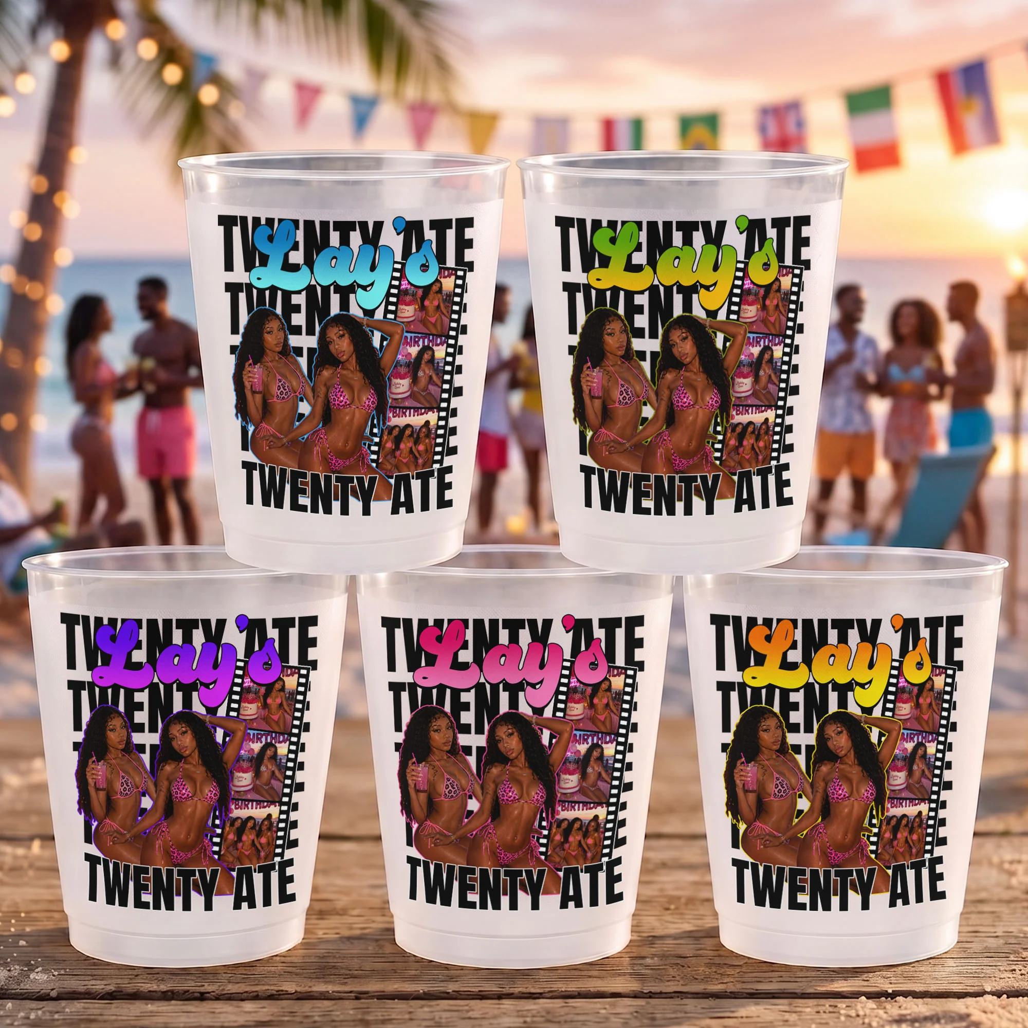 Birthday Party Cups Custom Girls Photo For Birthday Party Favors - Personalized Cups