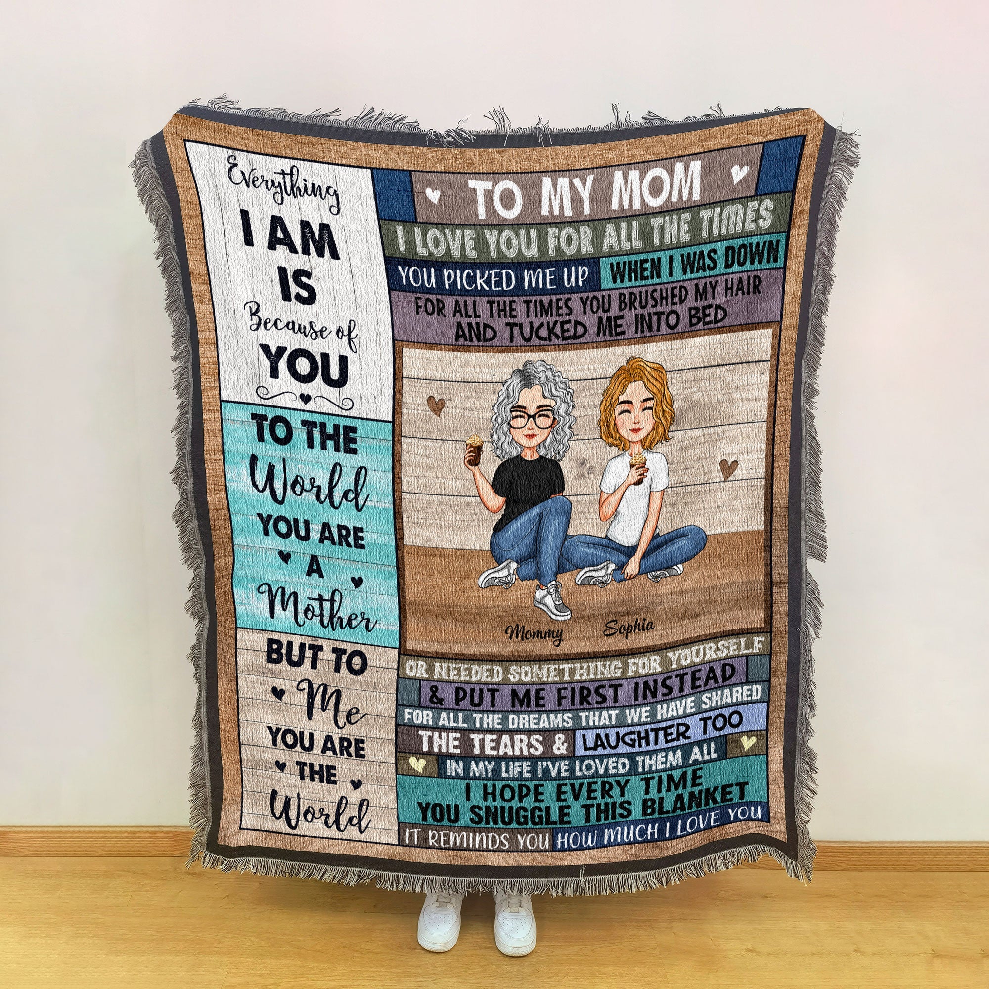 Blanket Reminds You How Much I Love You - Personalized Woven Blanket - Image 4