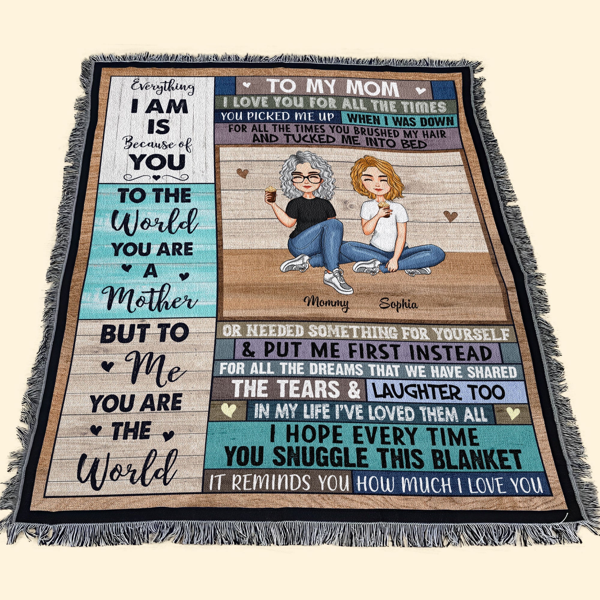 Blanket Reminds You How Much I Love You - Personalized Woven Blanket - Image 5