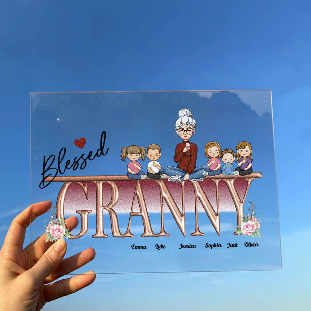 Blessed Grandma - Personalized Acrylic Plaque - Image 4