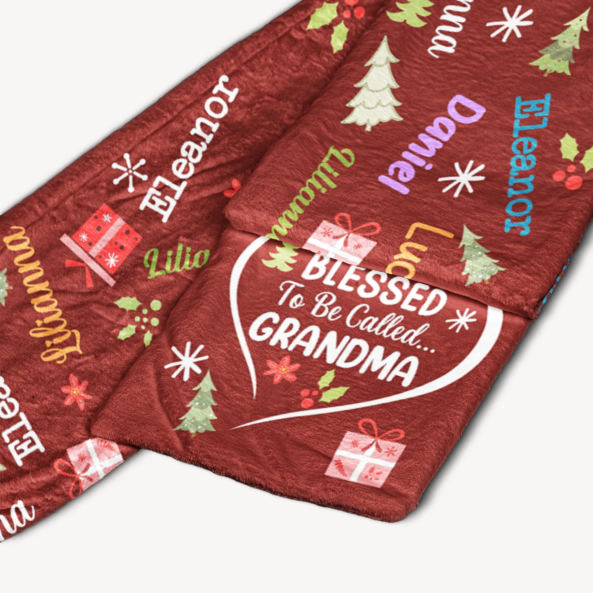 Blessed To Be Called Grandma - Personalized Fleece Scarf - Image 3