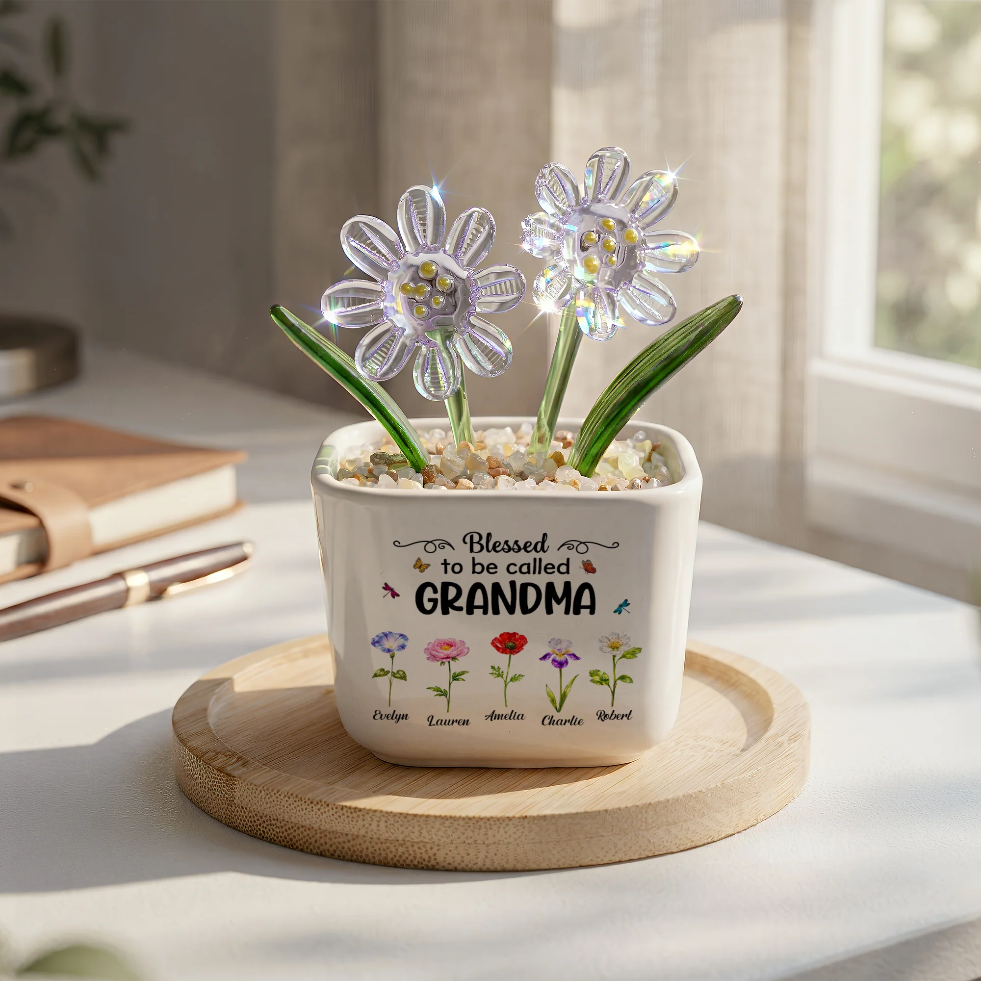Blessed To Be Called Grandma - Personalized Plant Pot - Image 2