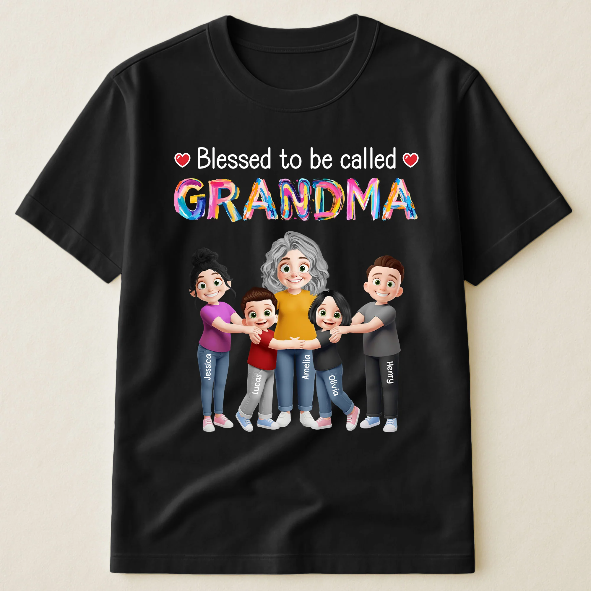 Blessed To Be Called Grandma - Personalized Shirt - Image 2