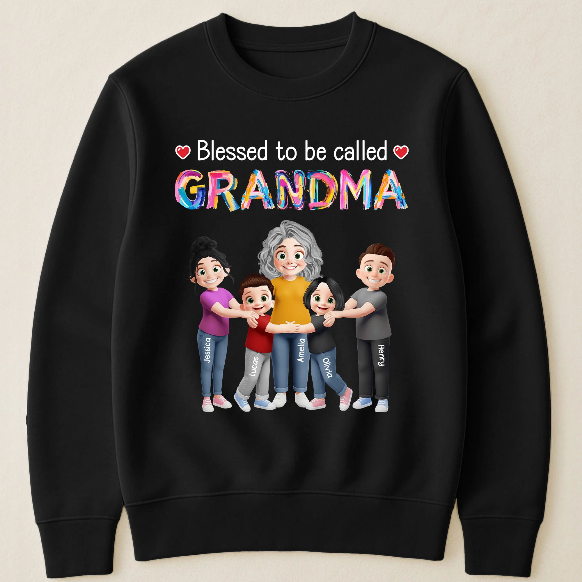 Blessed To Be Called Grandma - Personalized Shirt - Image 3