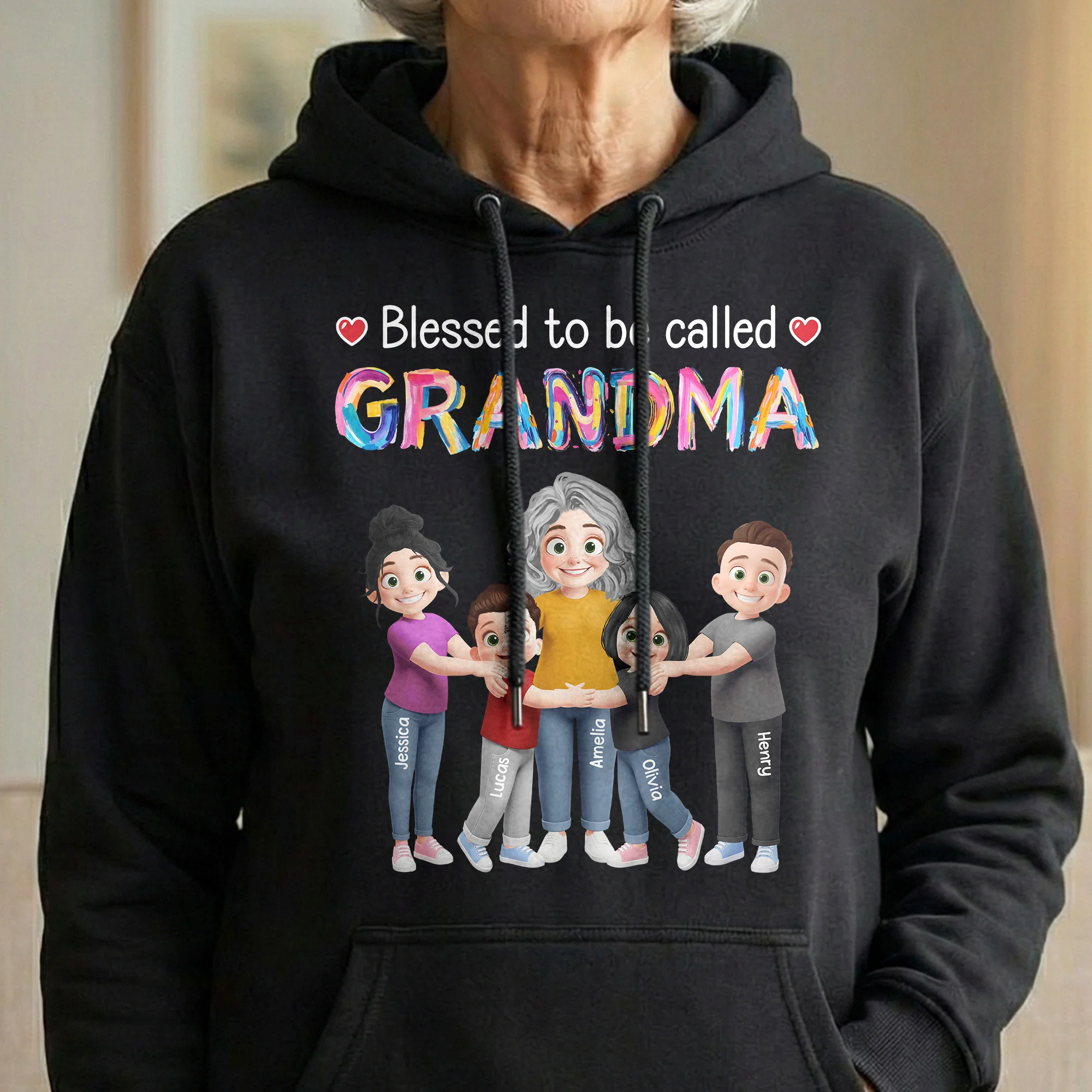 Blessed To Be Called Grandma - Personalized Shirt - Image 6