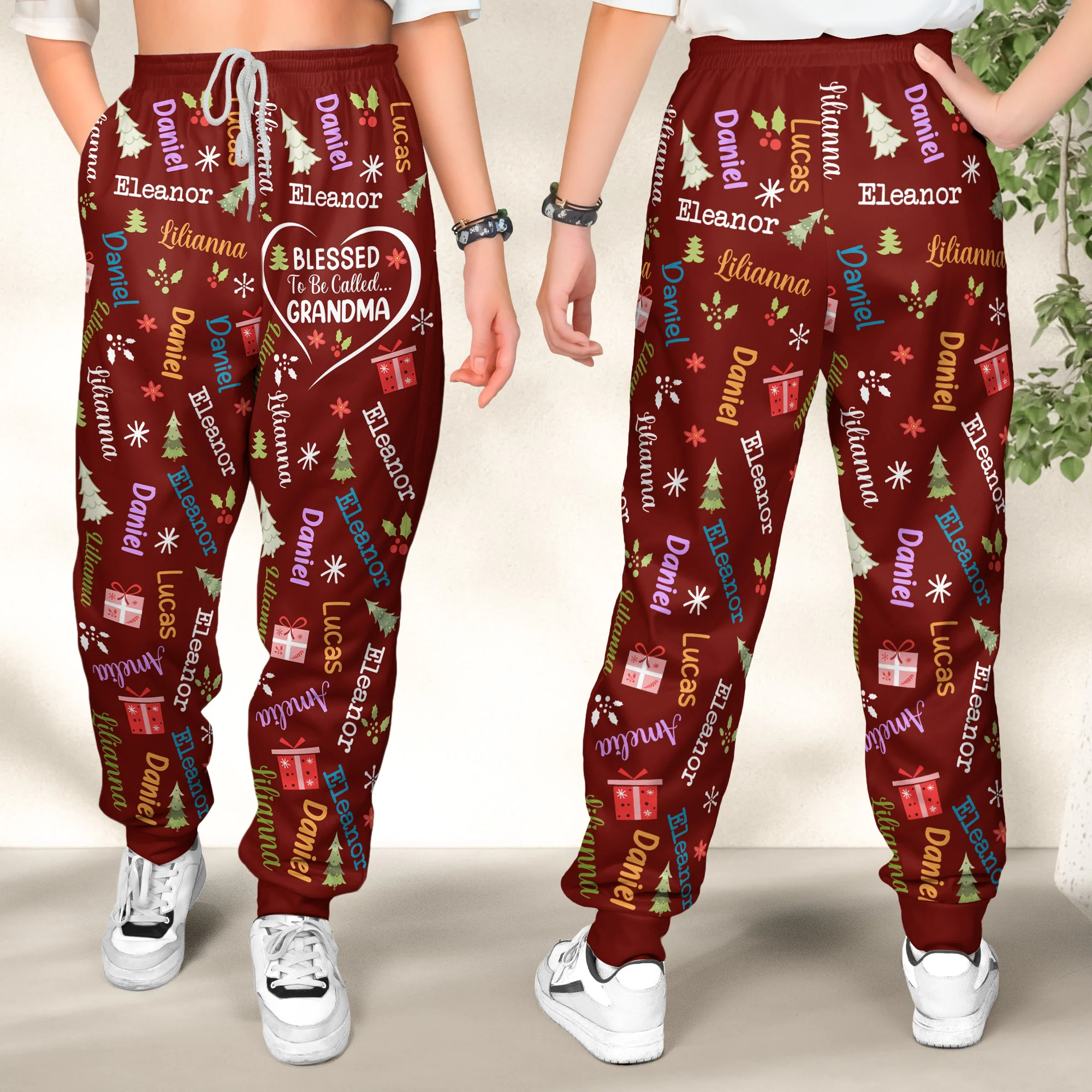 Blessed To Be Called Grandma - Personalized Sweatpants - Image 3