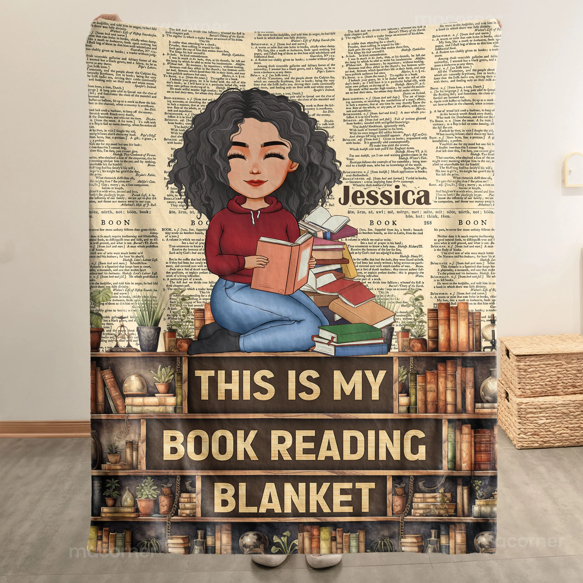 Book Lovers This Is My Book Reading Blanket - Personalized Blanket - Image 2