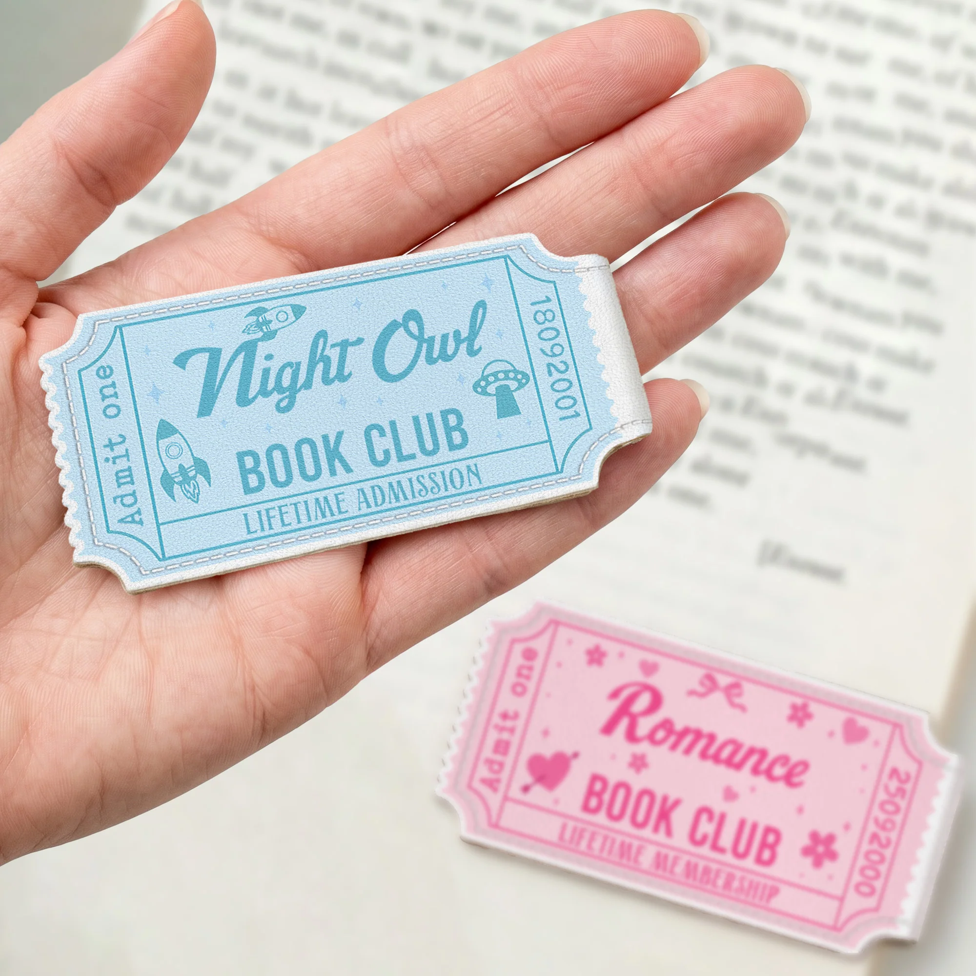 Bookish Ticket, Custom Book Club - Personalized Bookmark - Image 4