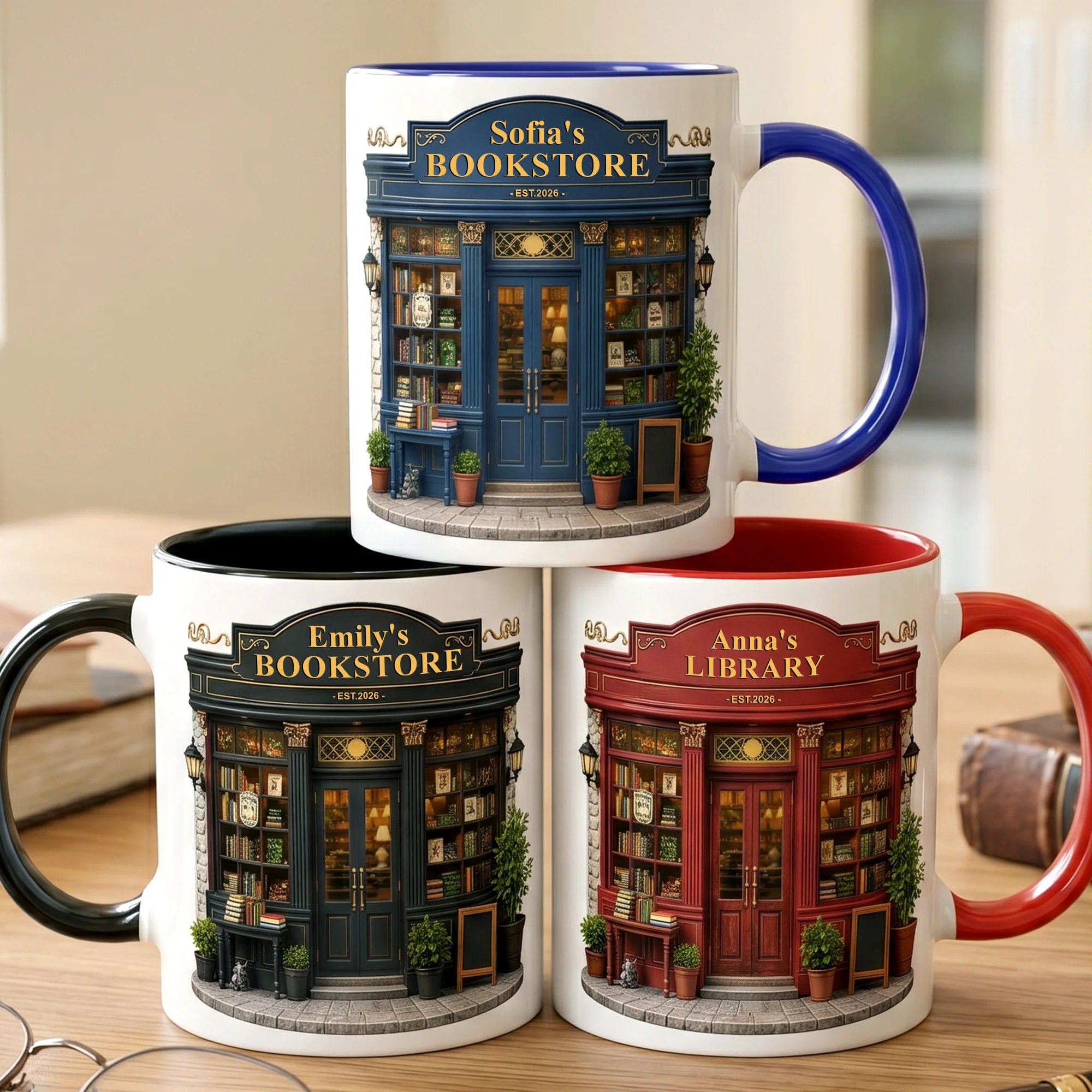 Bookstore Mug, Cozy Library Coffee Cup, Custom Book Lovers Gifts - Personalized Mug