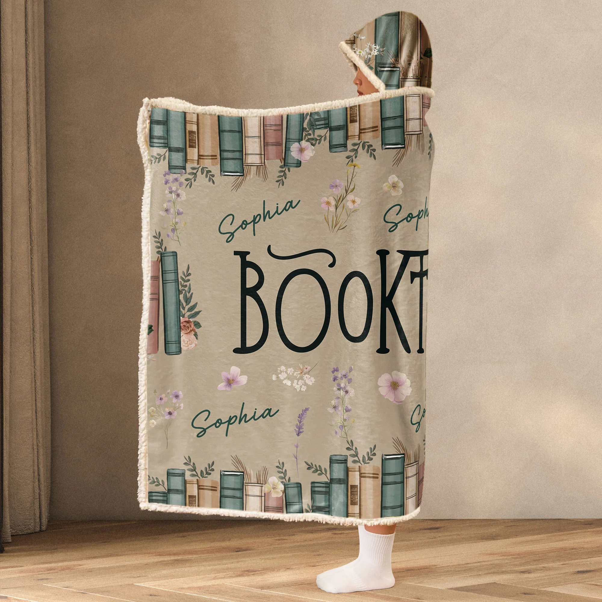 Booktrovert - Personalized Wearable Blanket Hoodie - Image 3