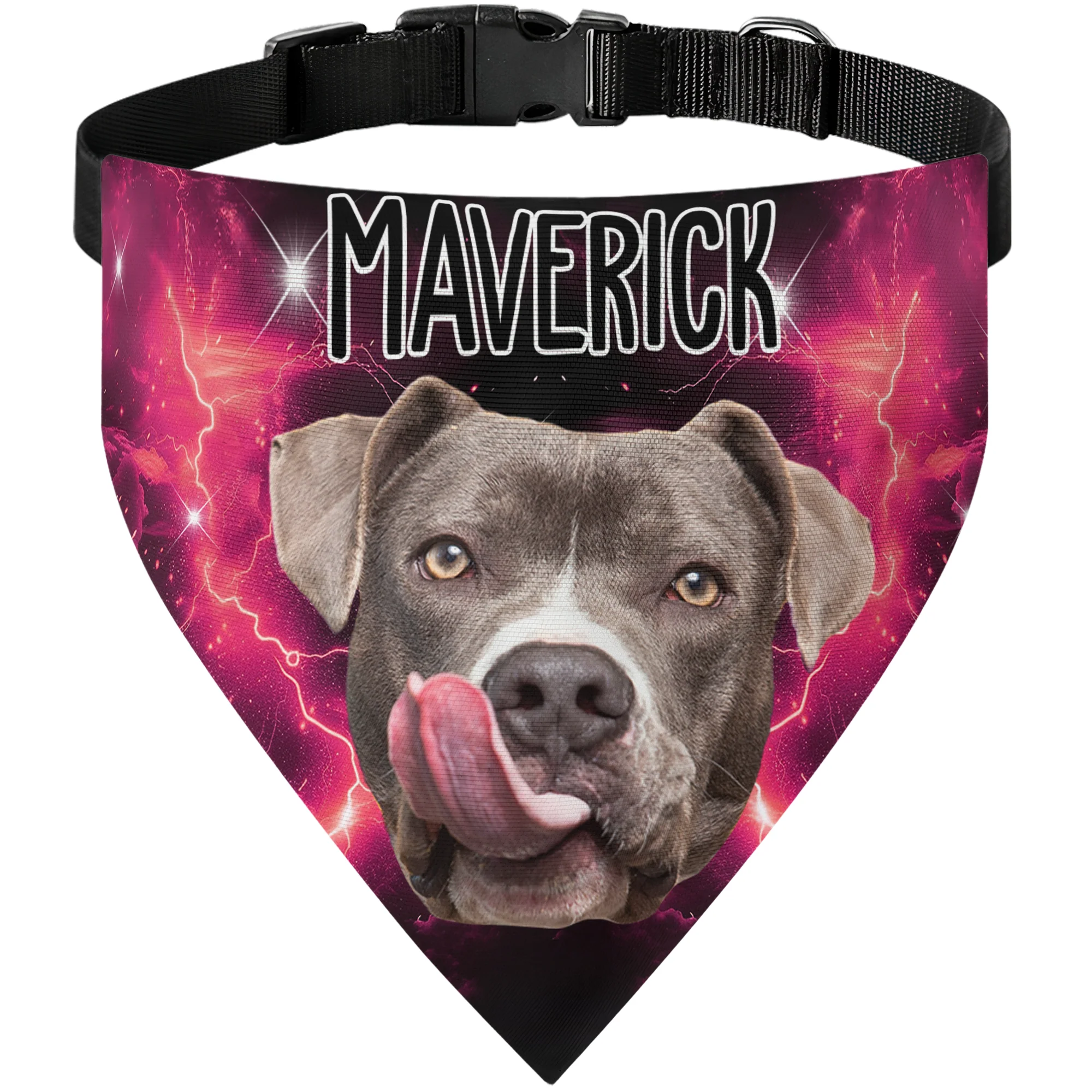 Bootleg Custom Photo Pet - Personalized Photo Dog Bandana Collar - Image 5