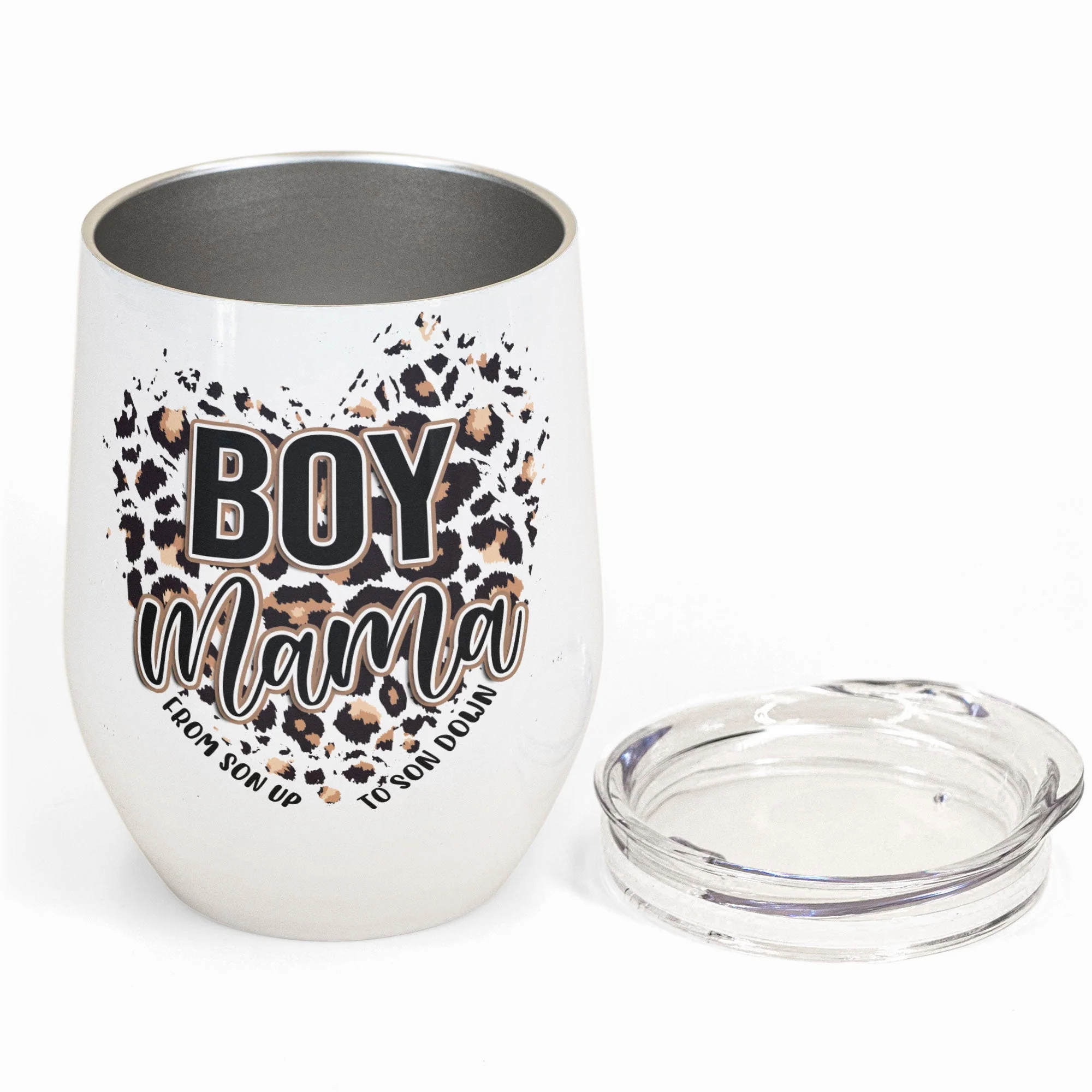 Boy Mama - Personalized Wine Tumbler - Birthday Gift, Mother's Day Gift For Mom, Mother, Wife - Image 3
