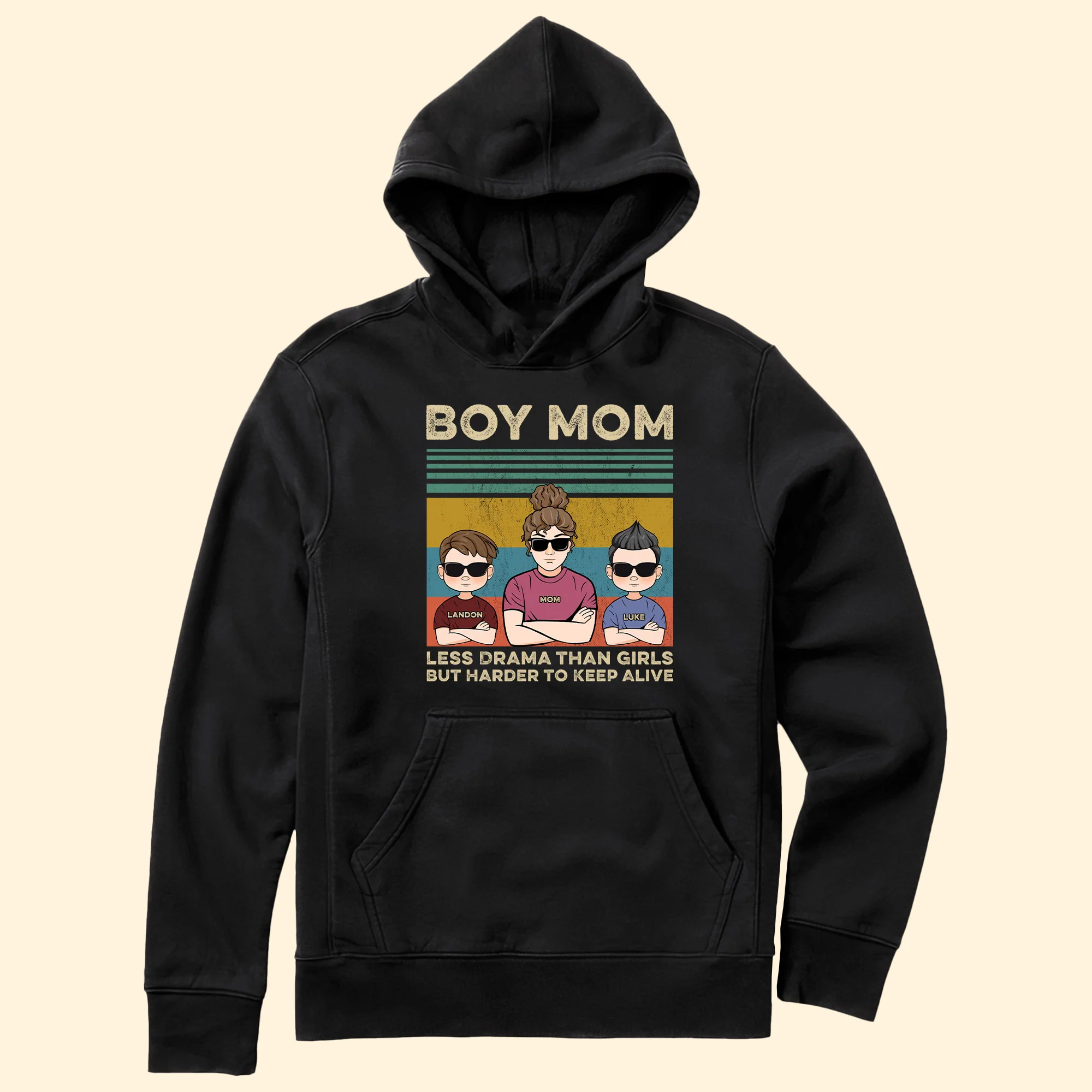 Boy Mom Less Drama Than Girls But Harder To Keep Alive - Personalized Shirt - Gift For Wife - Image 5