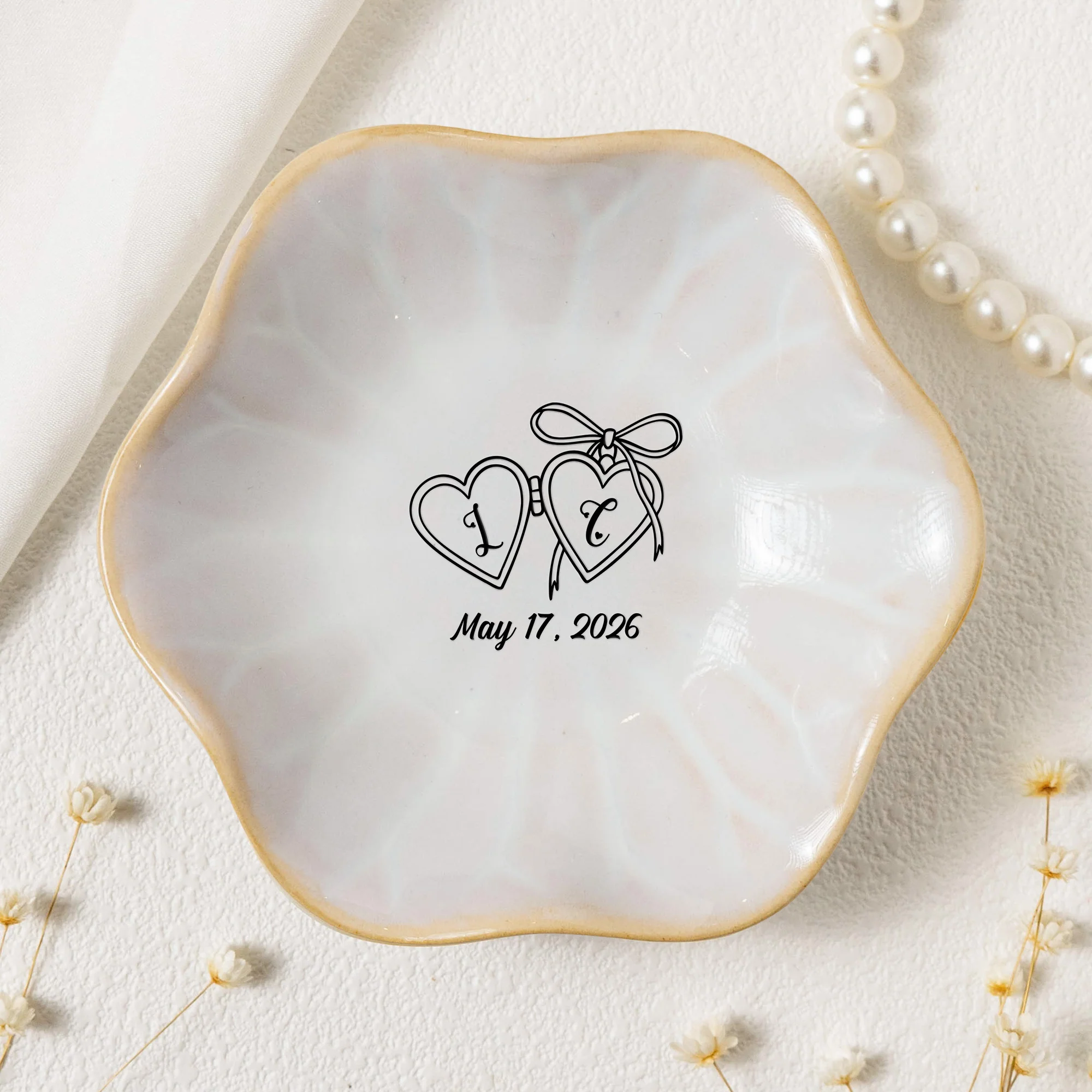 Bride To Be Wedding Day Gift Bridal Shower Gift - Personalized Jewelry Dish - Image 2