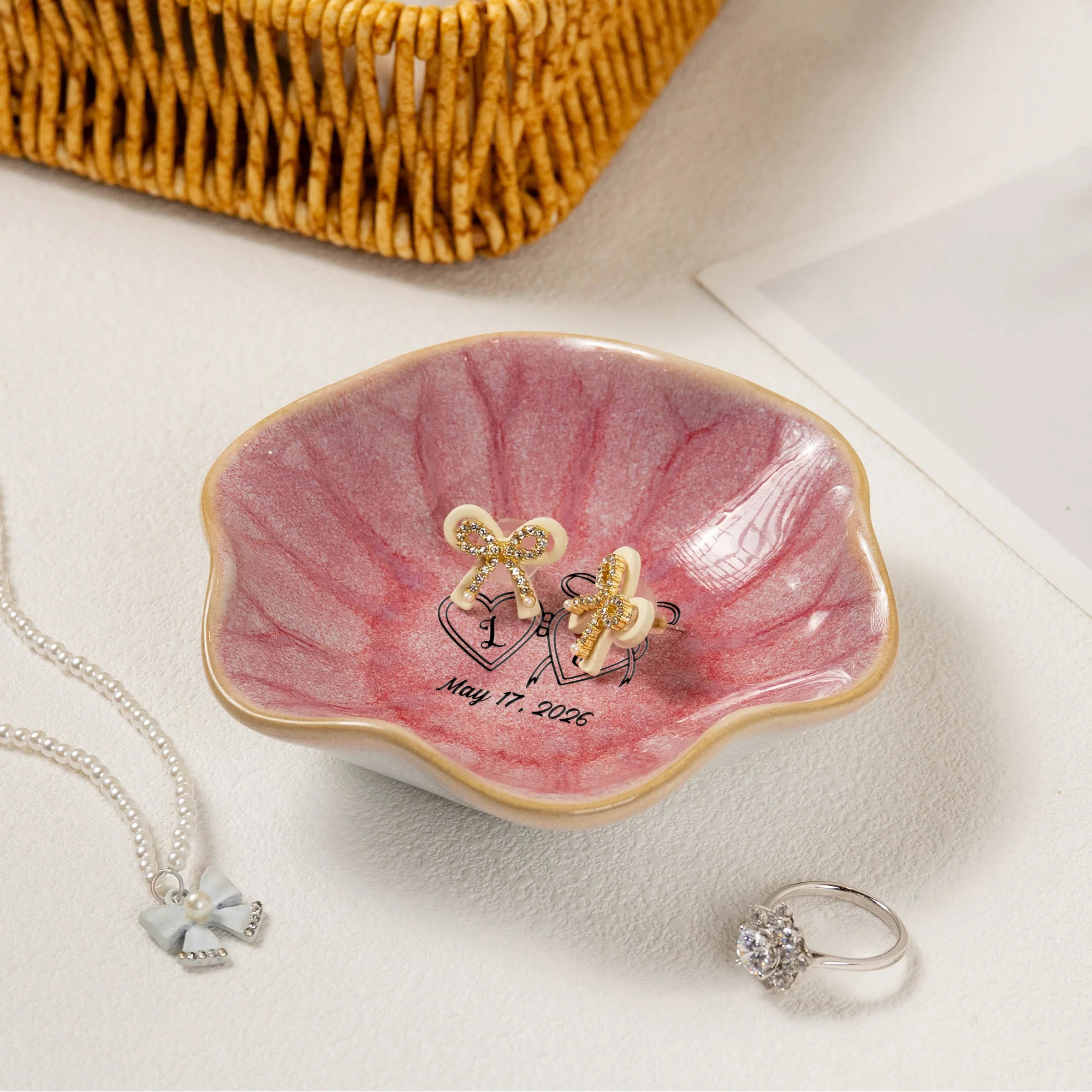 Bride To Be Wedding Day Gift Bridal Shower Gift - Personalized Jewelry Dish - Image 3