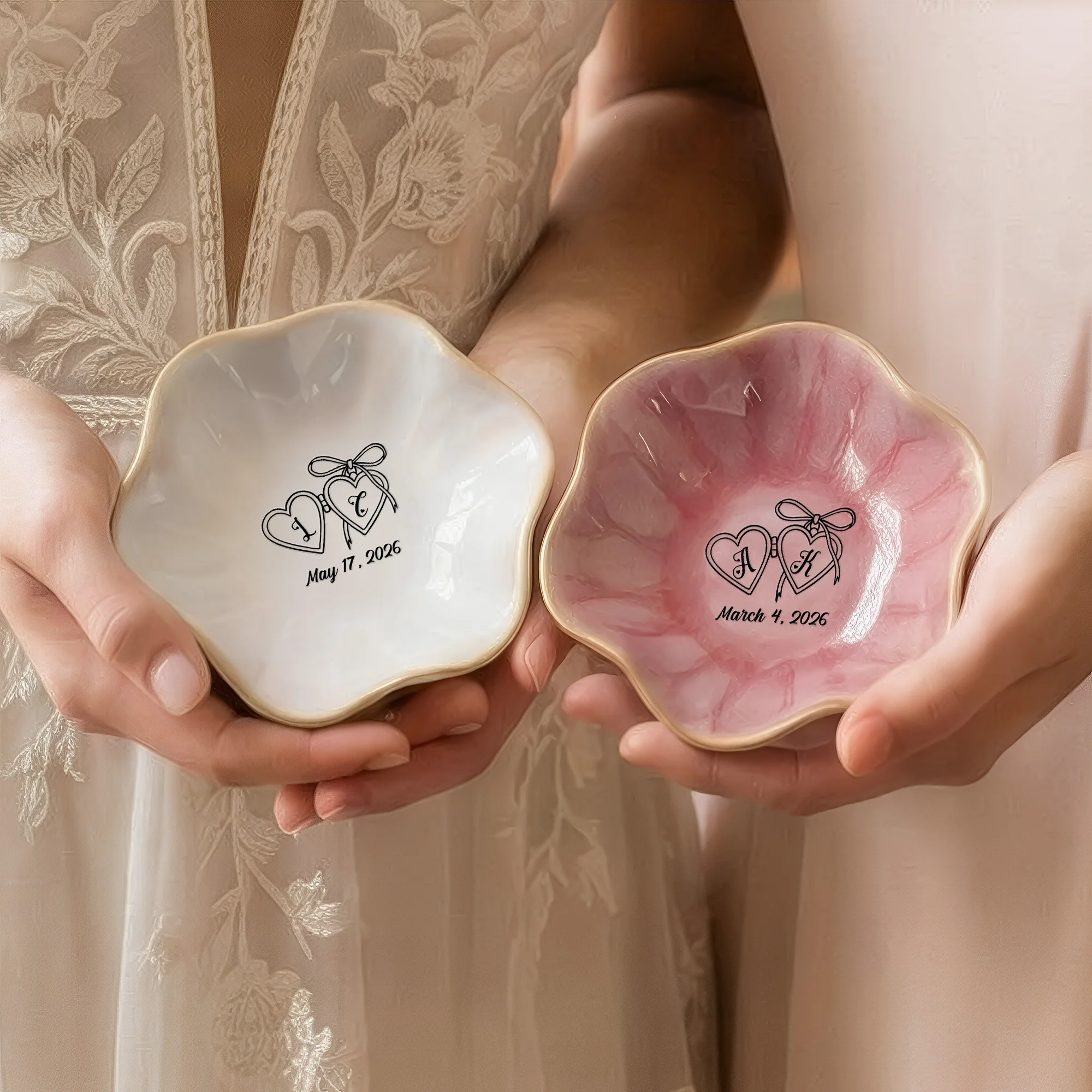 Bride To Be Wedding Day Gift Bridal Shower Gift - Personalized Jewelry Dish - Image 4