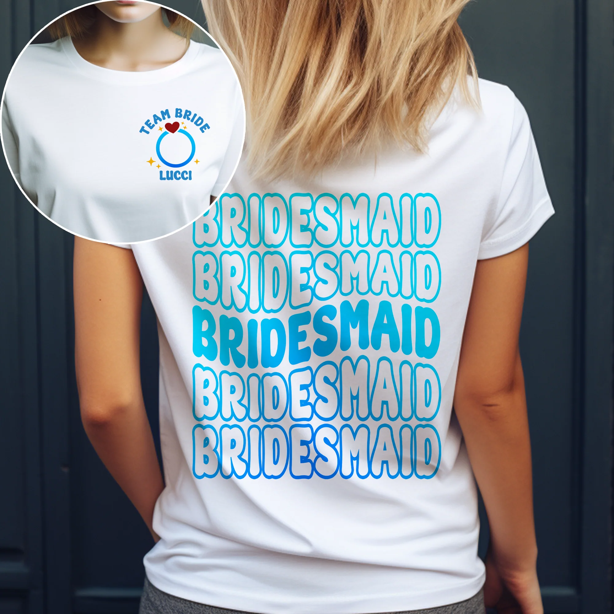 Bridesmaid Bride Ring Bachelorette Party Gift - Personalized Shirt - Image 2