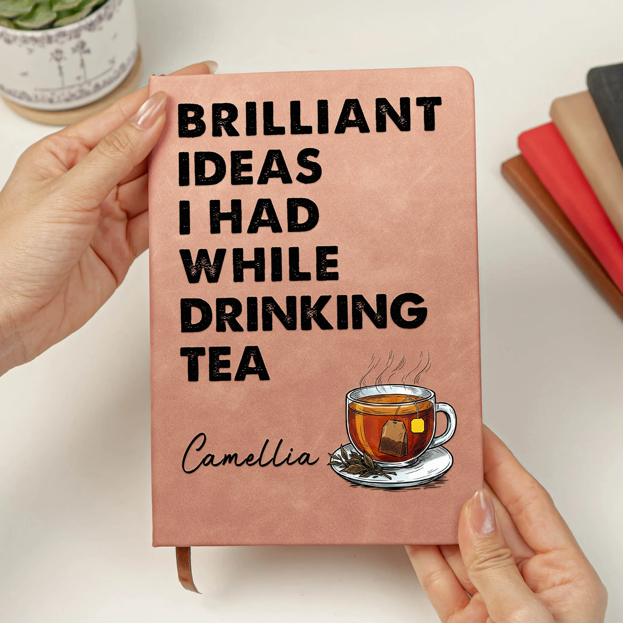 Brilliant Ideas I Had While Drinking Bourbon, Wine, Whiskey, Custom Drink - Personalized Leather Journal - Image 4
