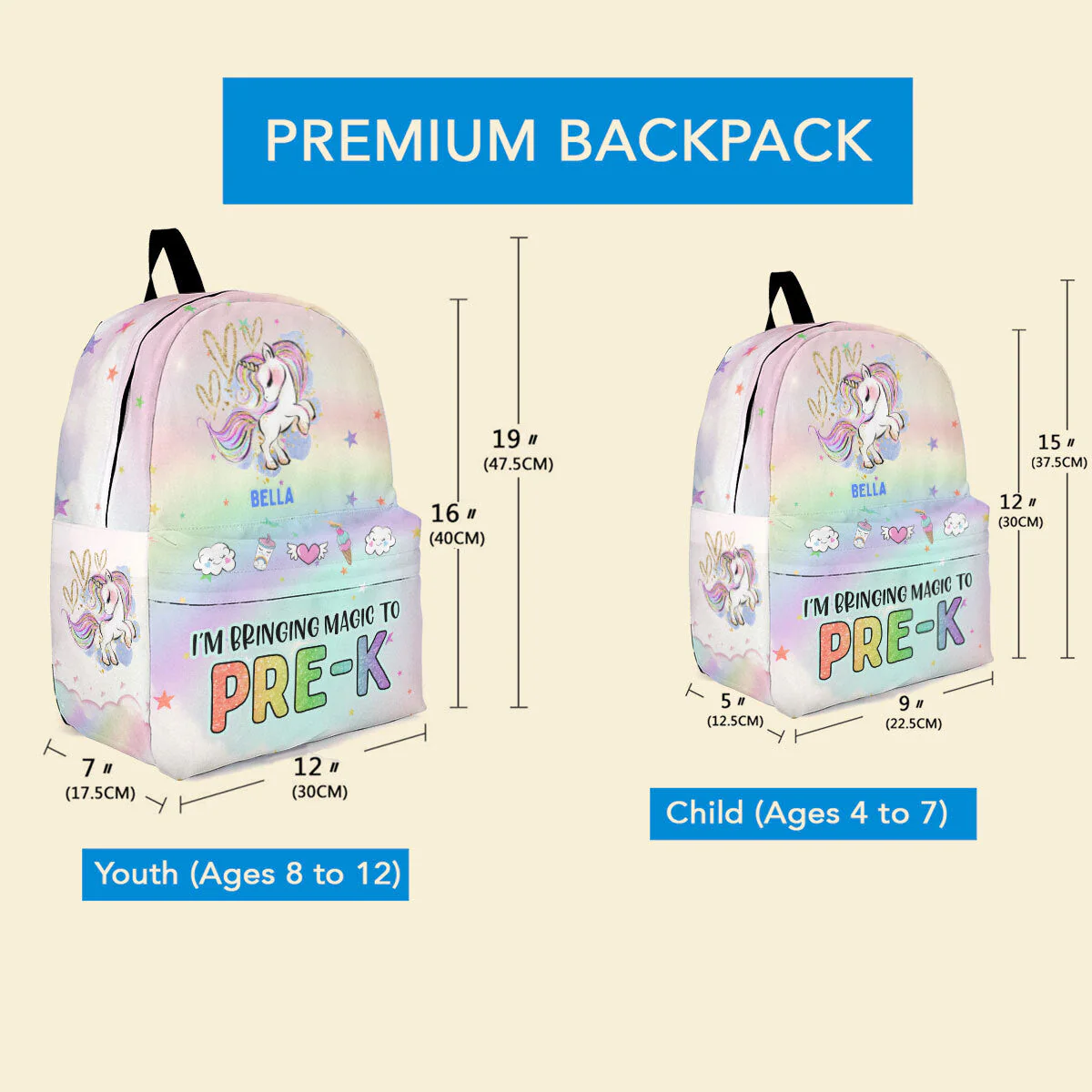 Bringing Magic To School - Personalized Kid Backpack - Image 3
