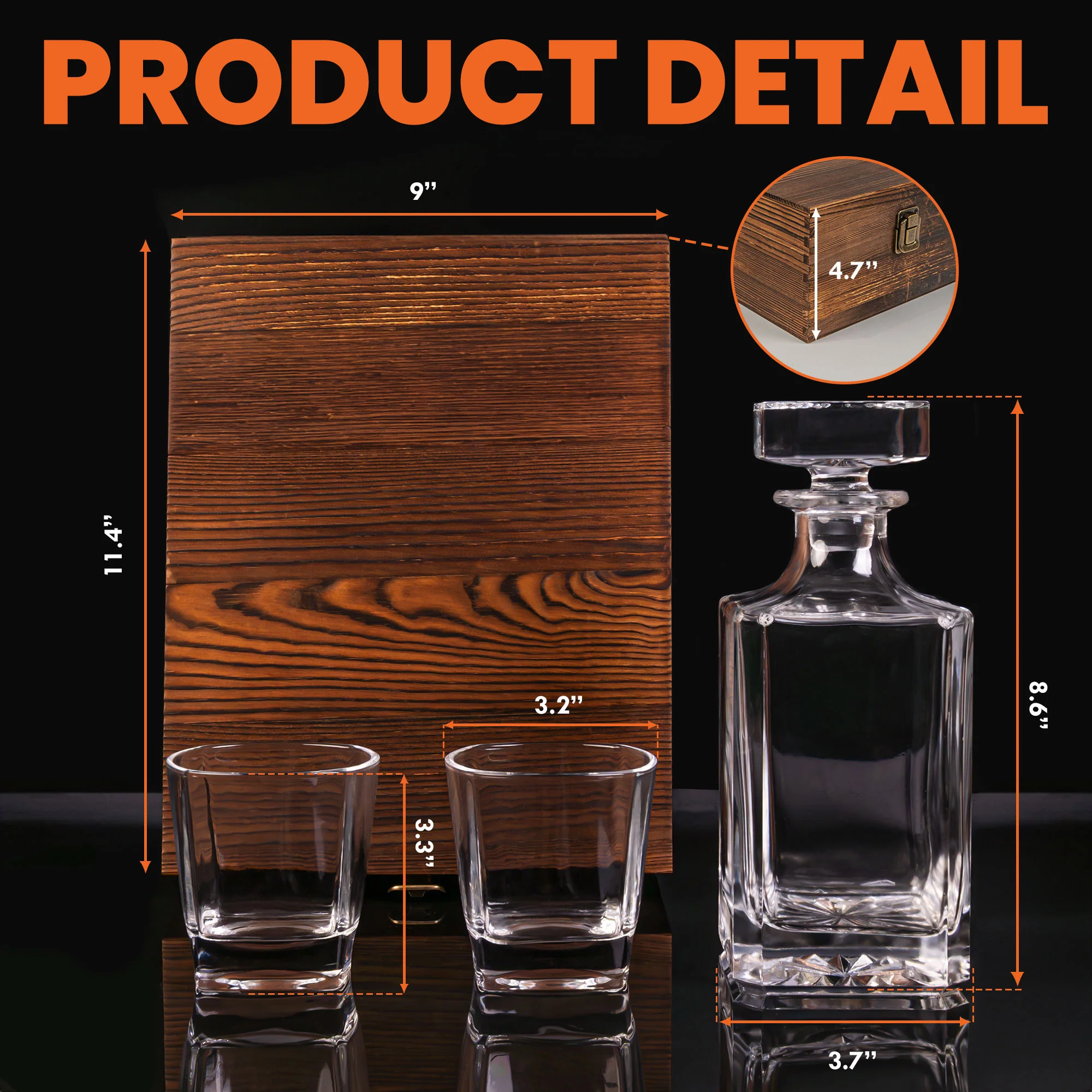 Brothers & Alcohol The Glue Holding Together - Personalized Whiskey Decanter Set - Image 6