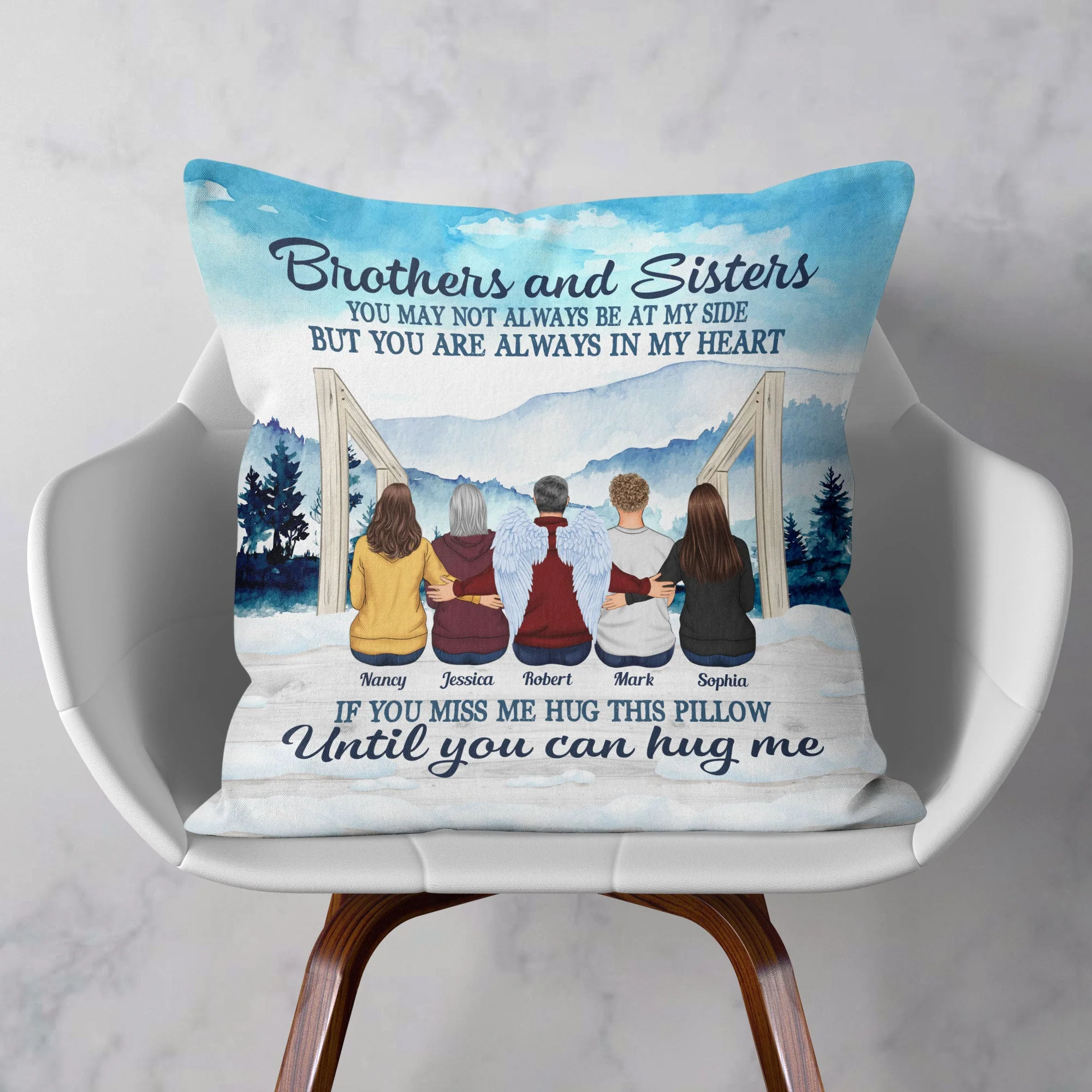 Brothers And Sisters Forever - Personalized Pillow (Insert Included) - Image 2