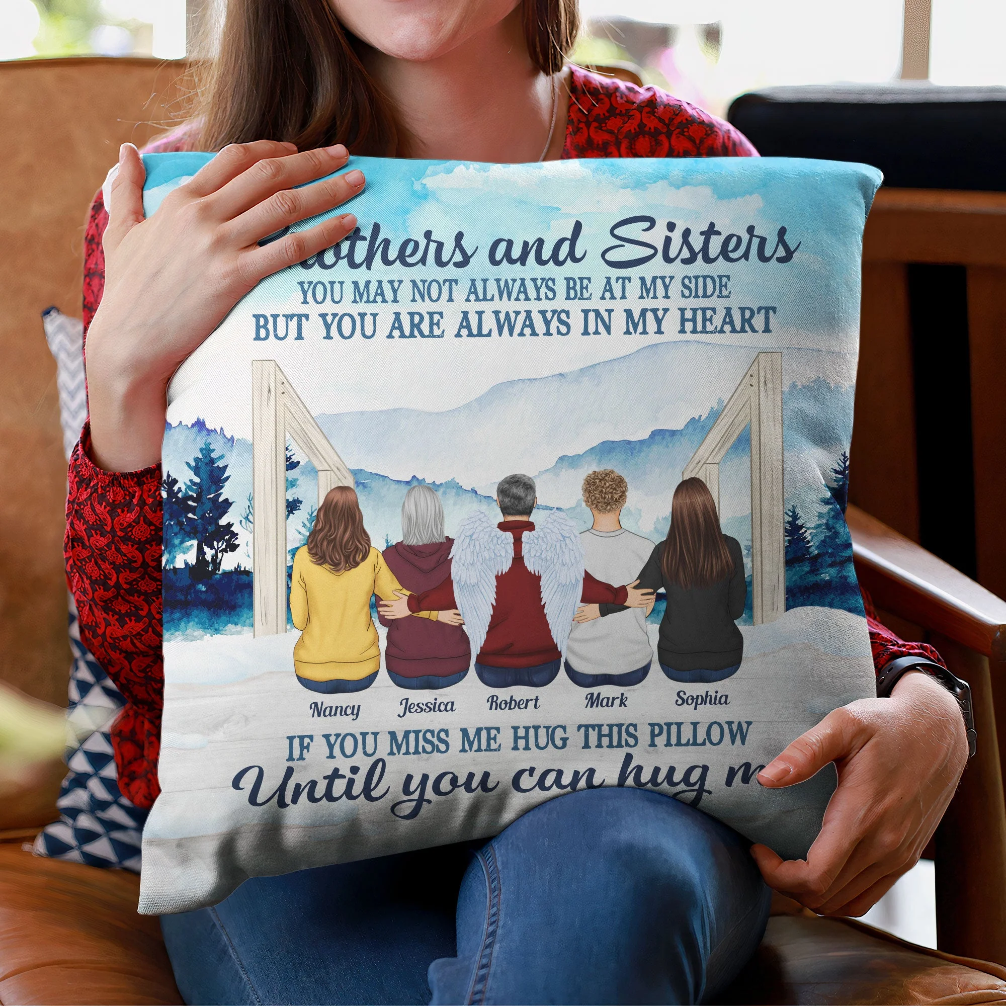 Brothers And Sisters Forever - Personalized Pillow (Insert Included) - Image 3