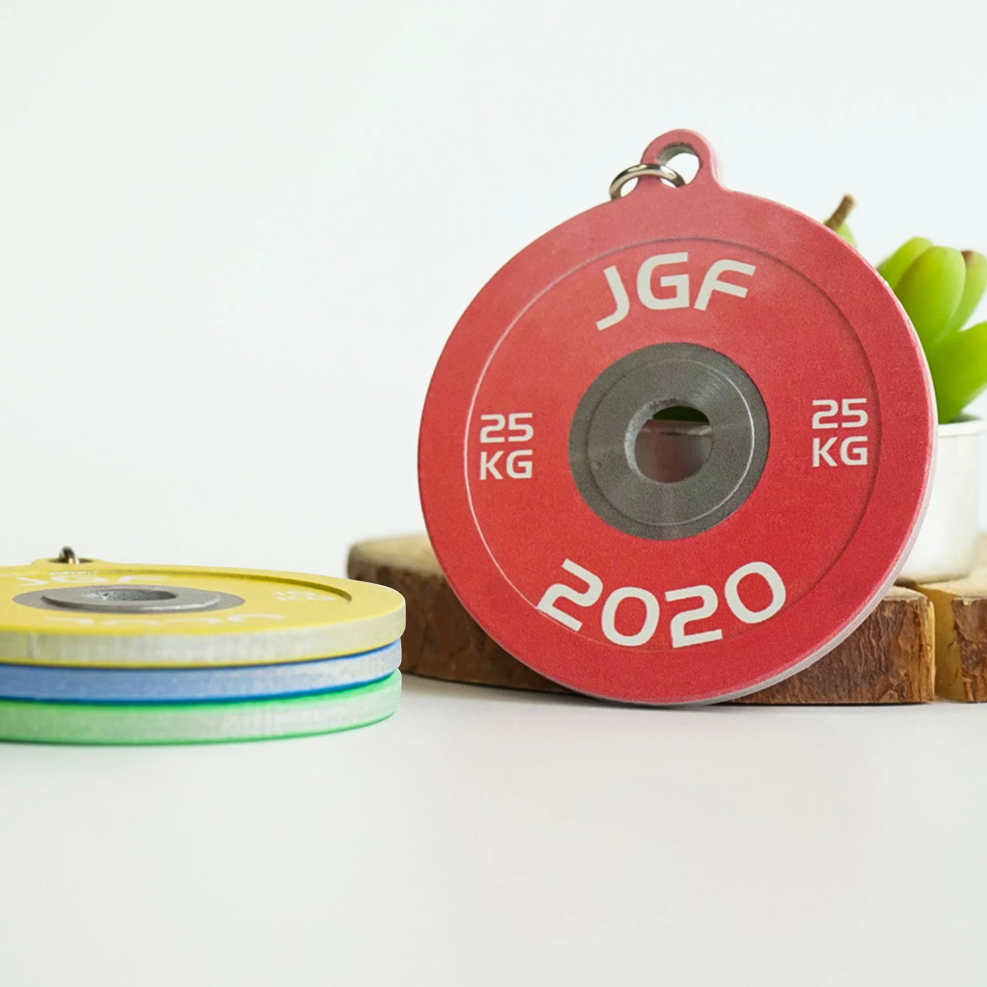 [Only available in the U.S] Bumper Plate - Personalized Aluminum Keychain - Image 2