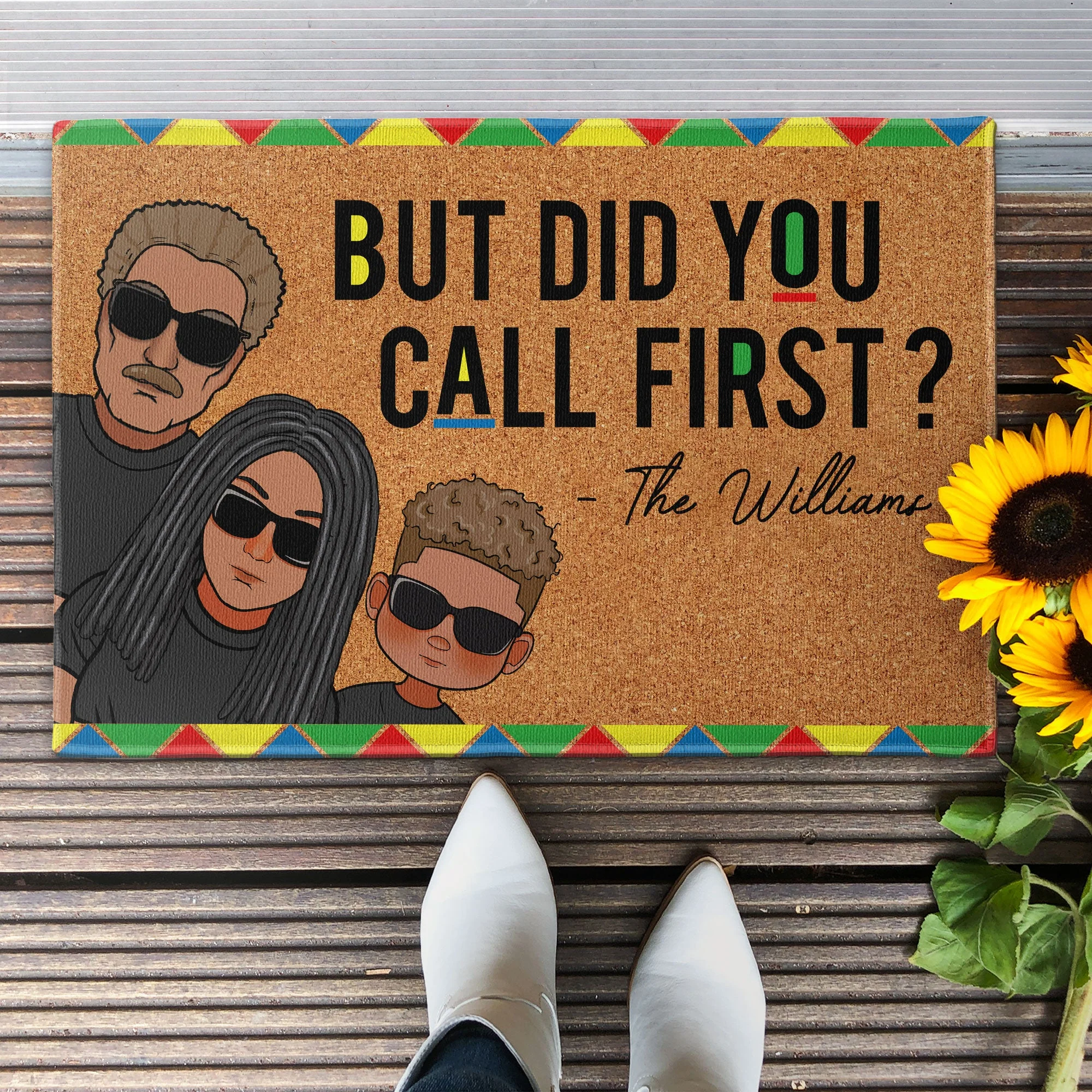 But Did You Call First? - Personalized Doormat - Image 2