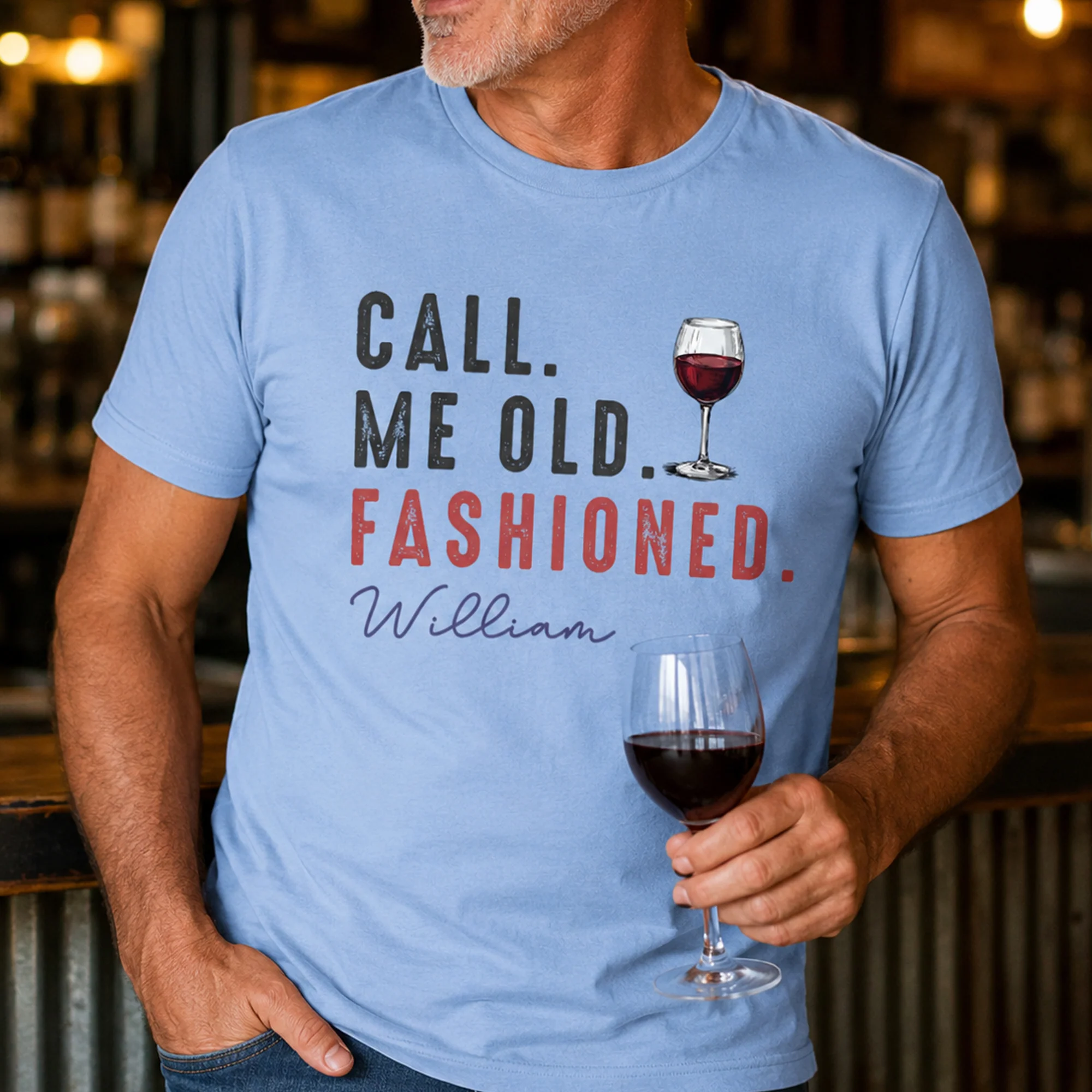 Call Me Old Fashioned Custom Drink & Name - Gifts For Him - Personalized Shirt - Image 4