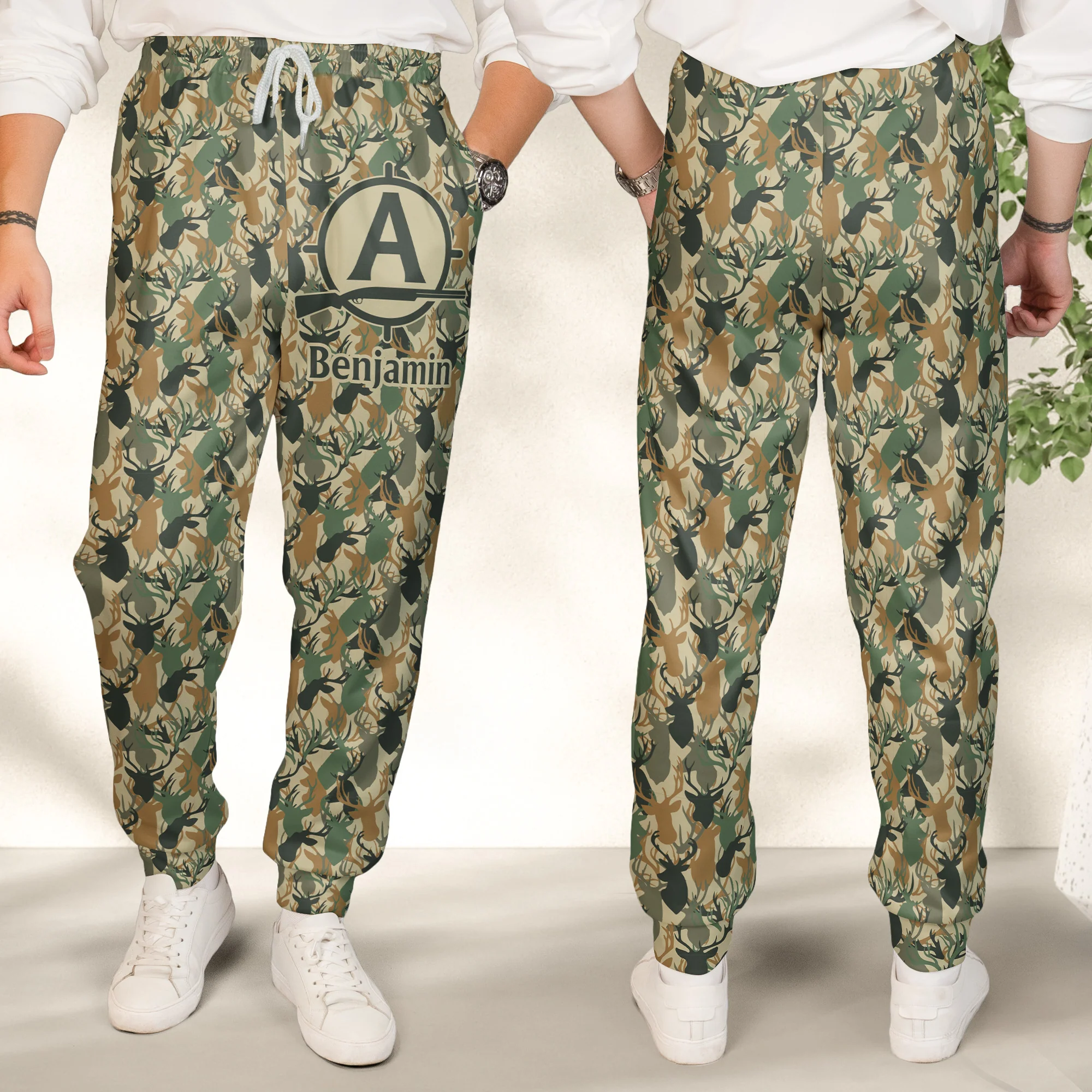 Camo Hunting Custom Name - Personalized Sweatpants - Image 3