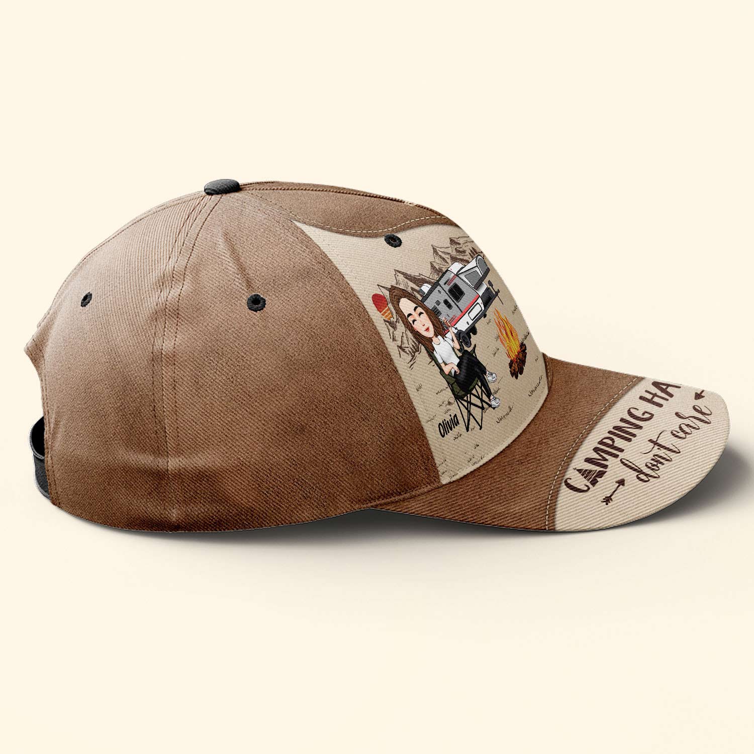 Camping Hair Don't Care - New Version - Personalized Classic Cap - Image 6