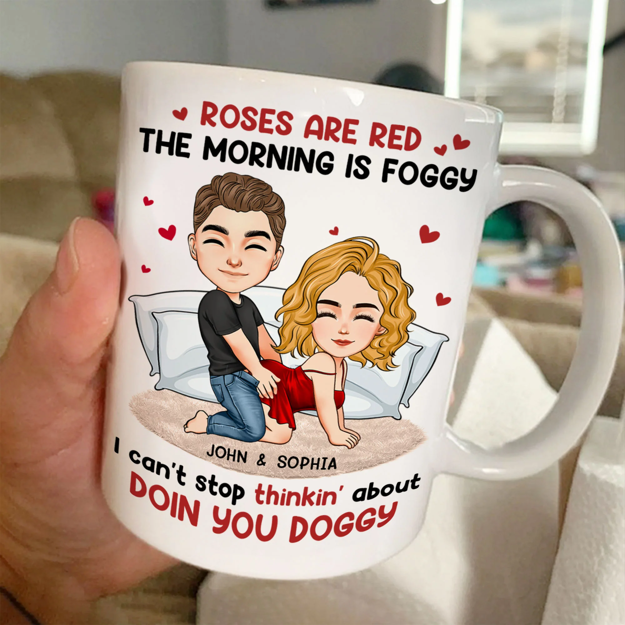 Can't Stop Thinkin' About Doin You Doggy - Personalized Mug - Image 3
