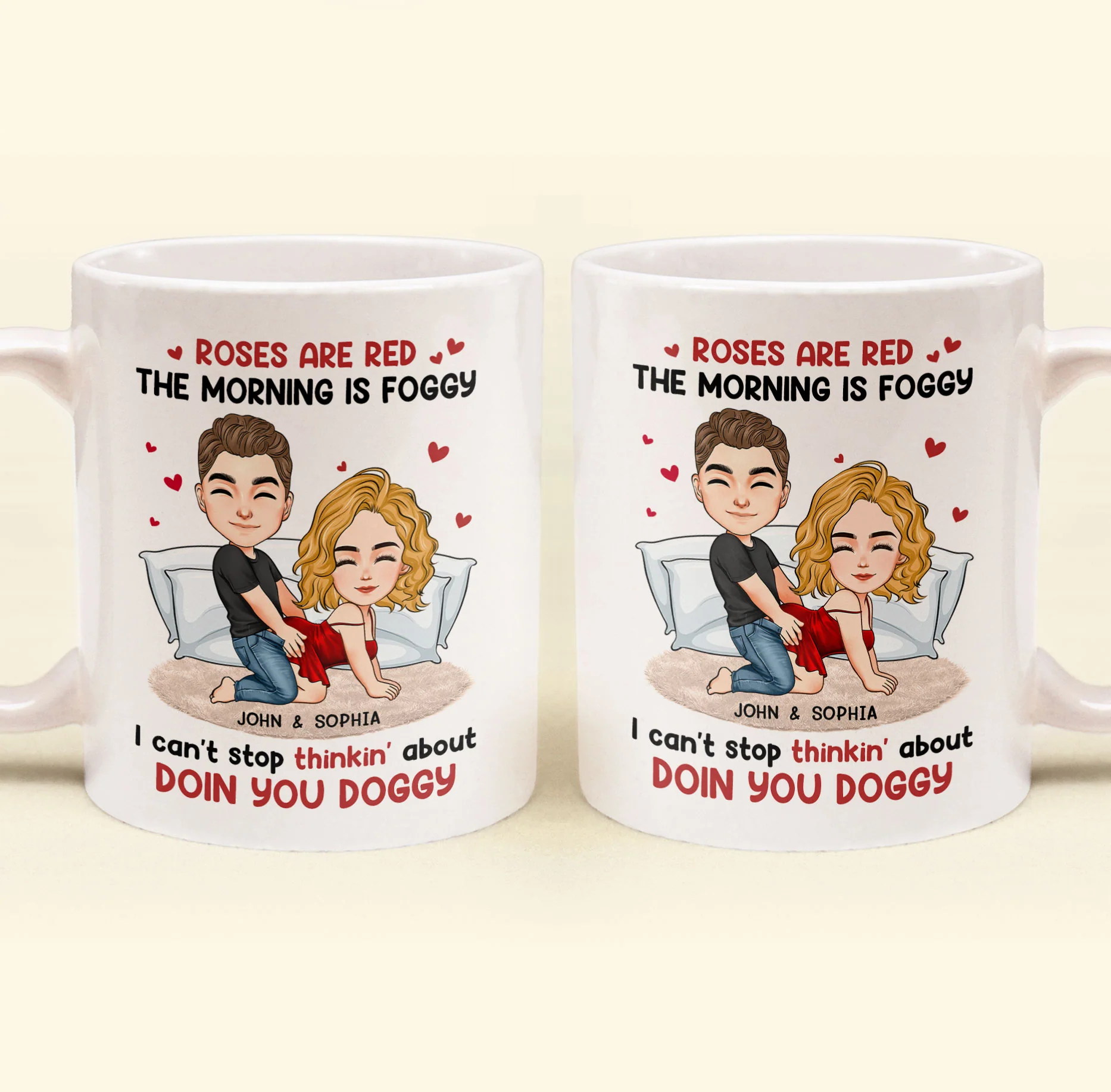 Can't Stop Thinkin' About Doin You Doggy - Personalized Mug - Image 5
