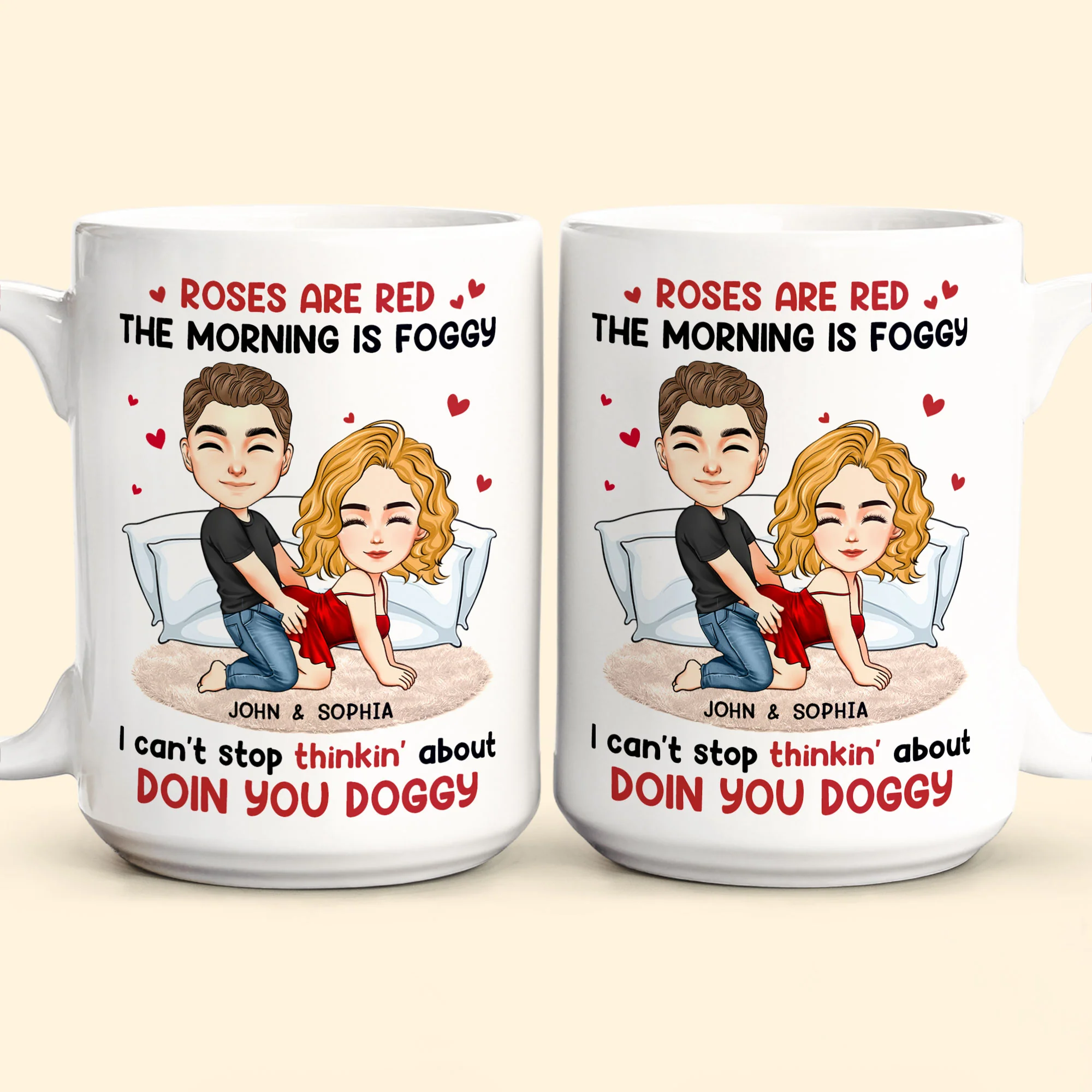 Can't Stop Thinkin' About Doin You Doggy - Personalized Mug - Image 7