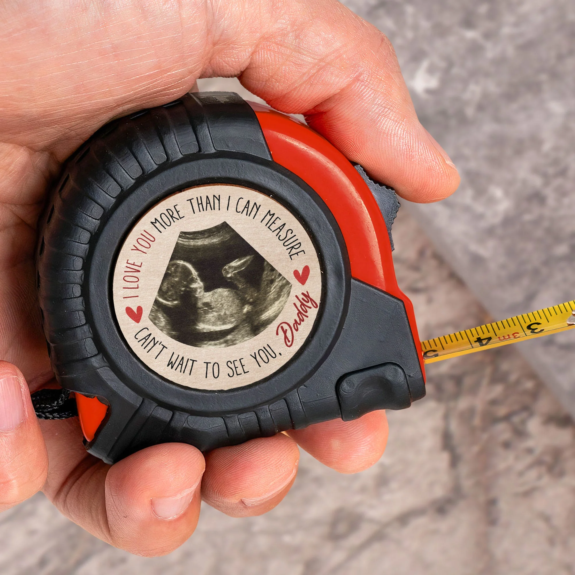Can't Wait To See You, Daddy - Personalized Tape Measure - Image 2