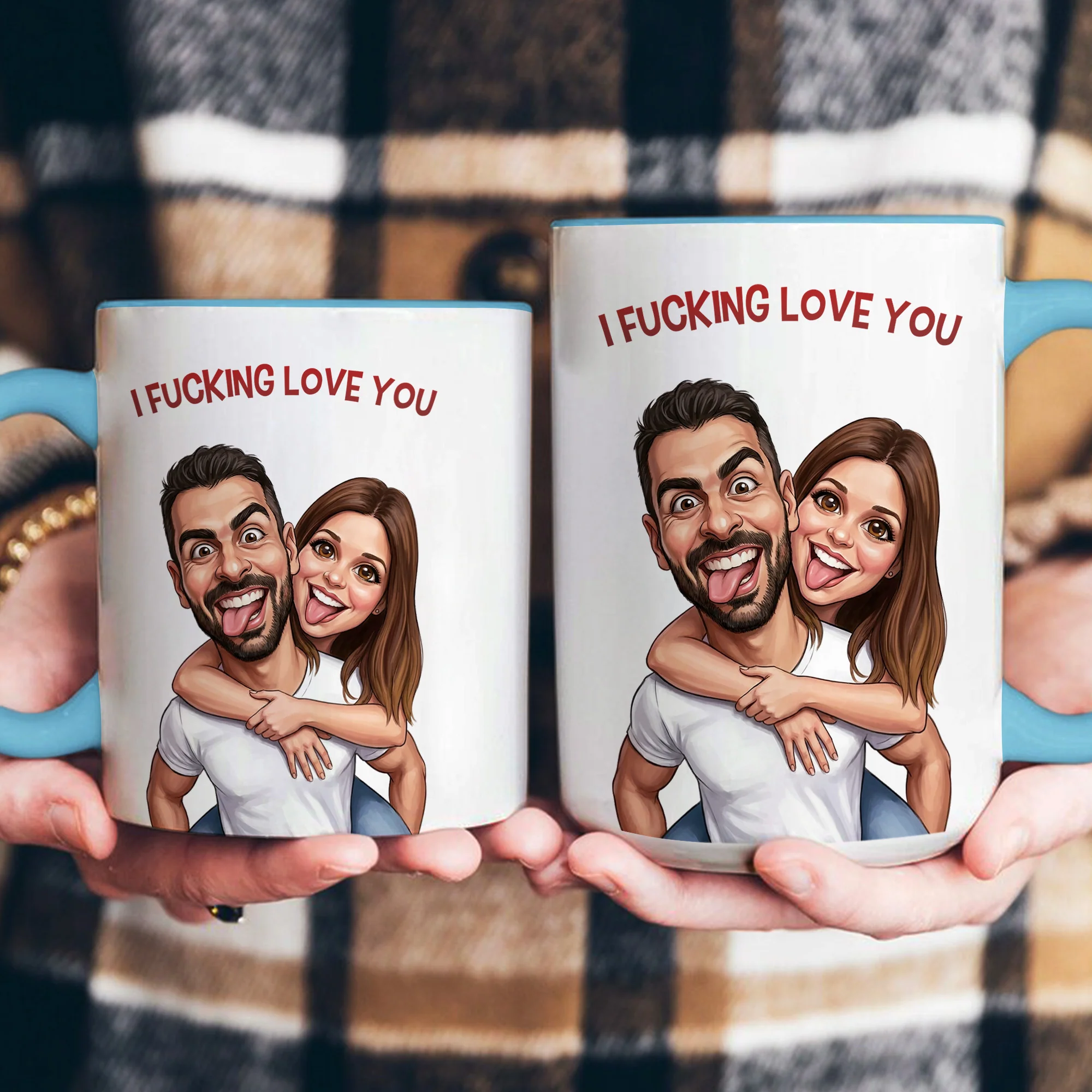 Caricature Funny Mug For Couples, Him, Her - Custom Cartoon Drawing From Photo - Personalized Mug - Image 5